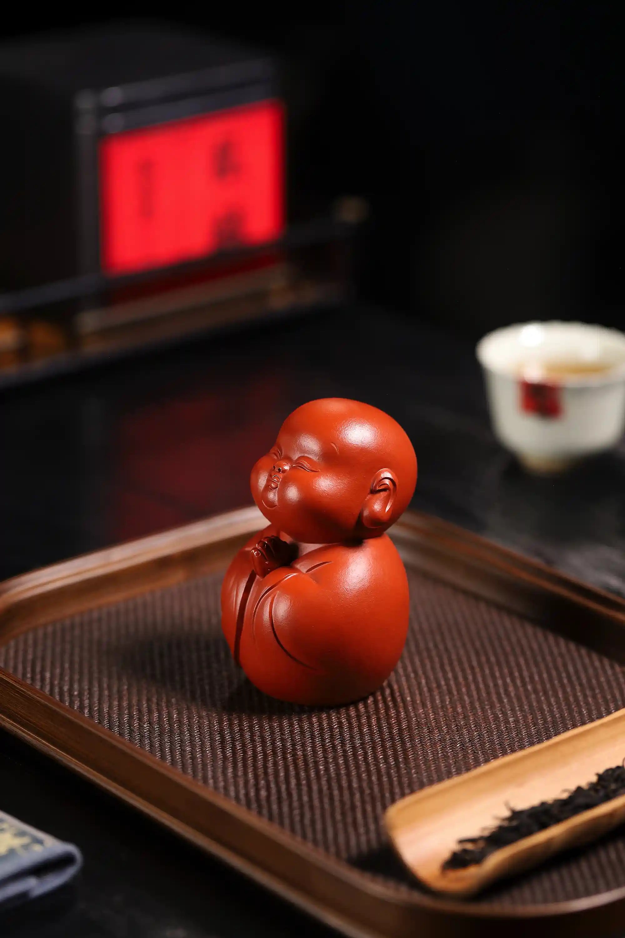Yixing Zisha Handmade Little Monk Tea Pet (Zen Blessing Style)