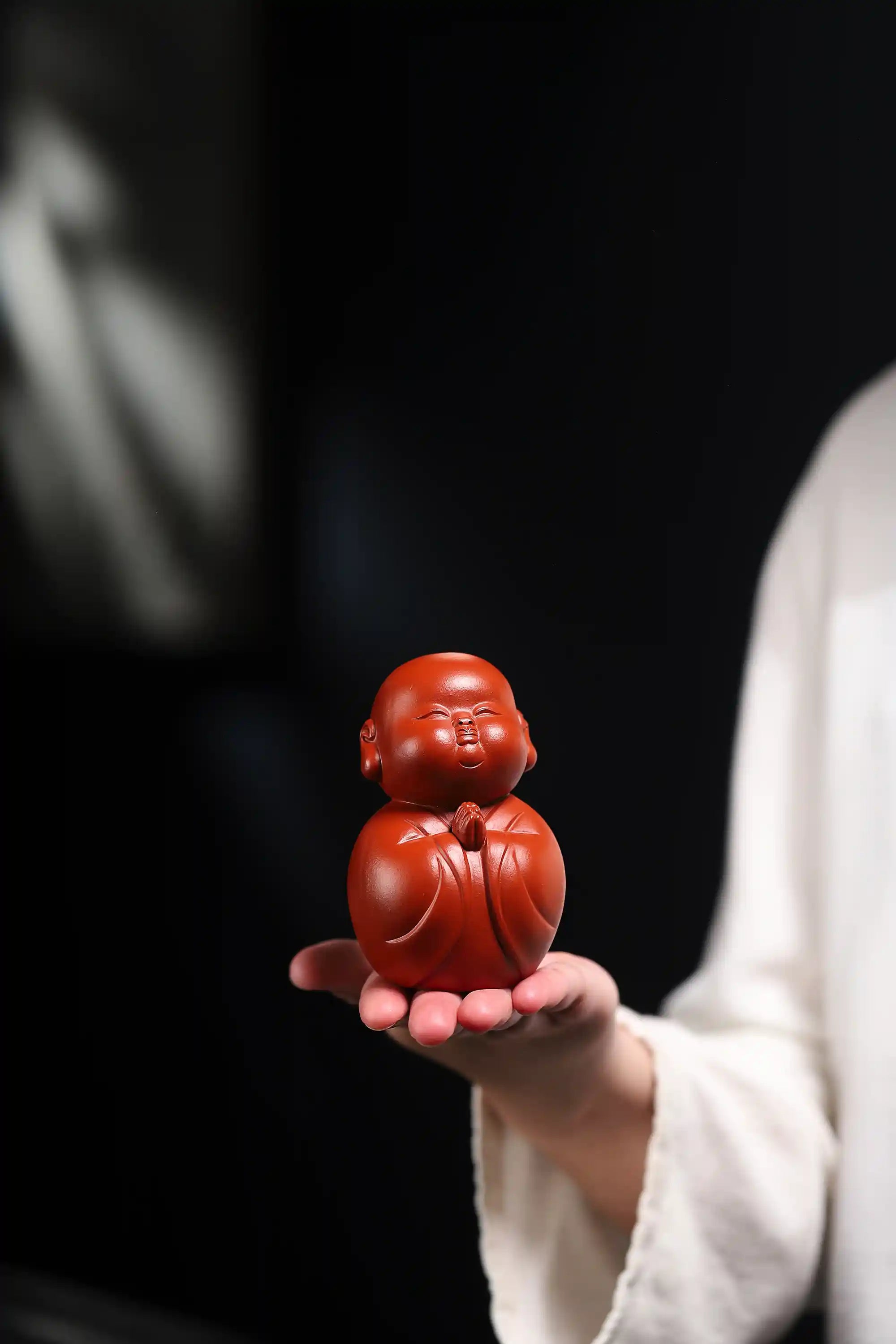 Yixing Zisha Handmade Little Monk Tea Pet (Zen Blessing Style)