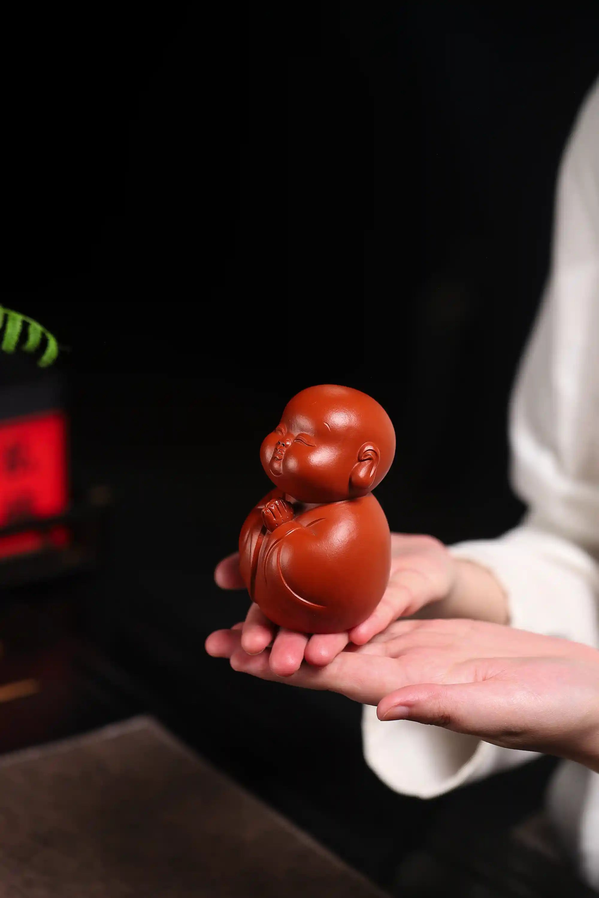 Yixing Zisha Handmade Little Monk Tea Pet (Zen Blessing Style)