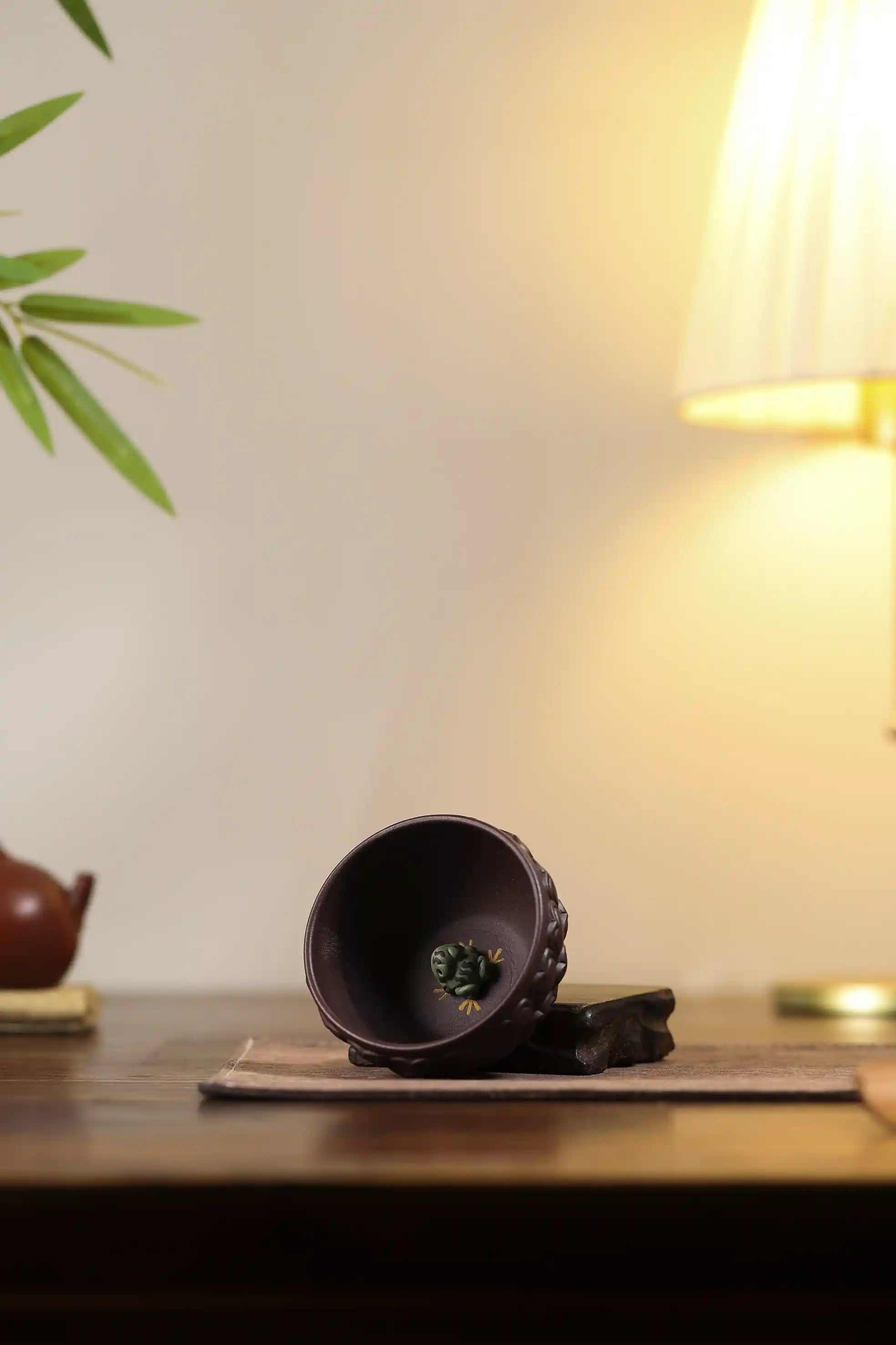 Yixing Zisha Handmade Lotus Frog Tea Cup