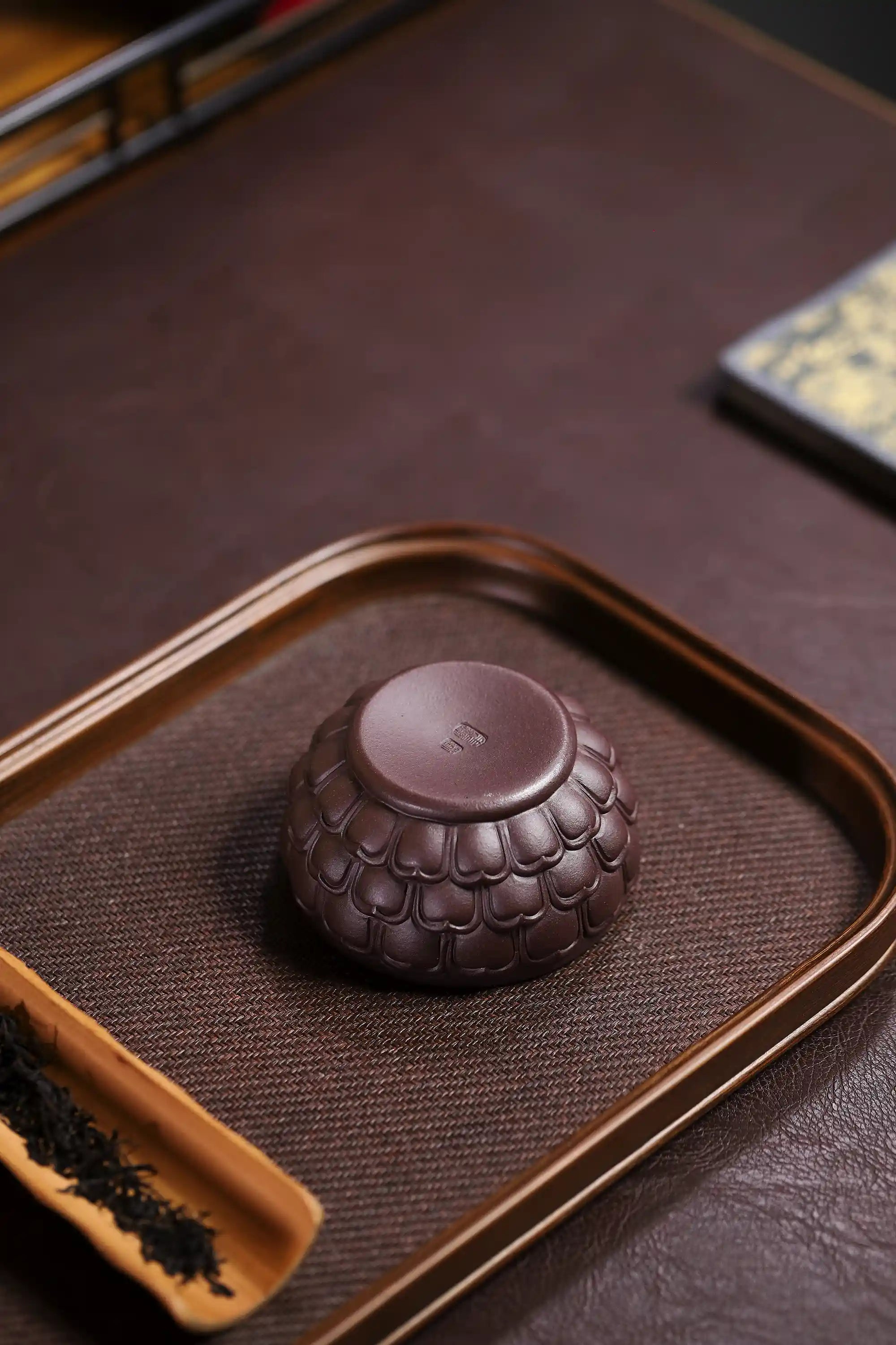 Yixing Zisha Handmade Lotus Frog Tea Cup