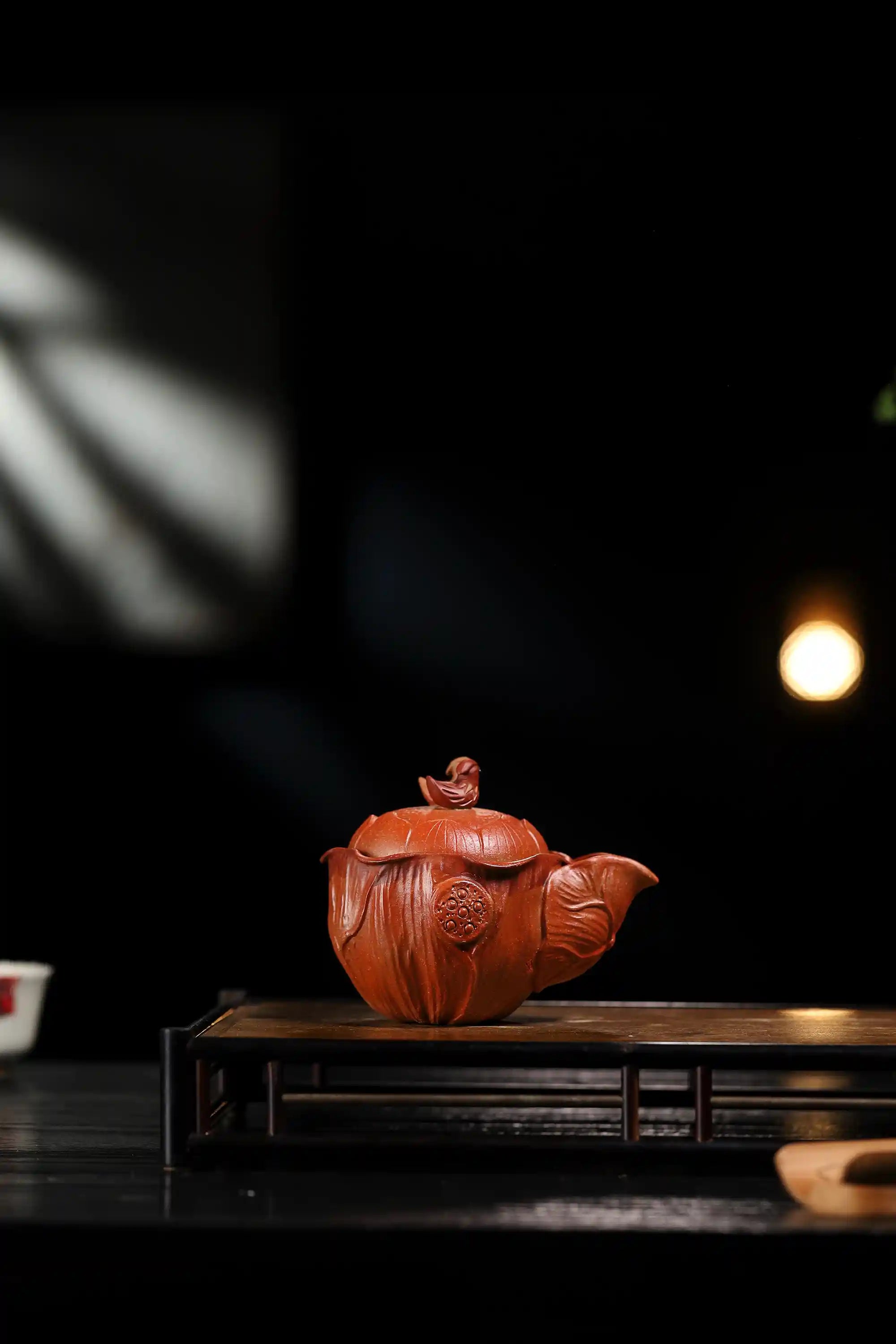 Yixing-Zisha-Handmade-Lotus-Mandarin-Duck-Teapot