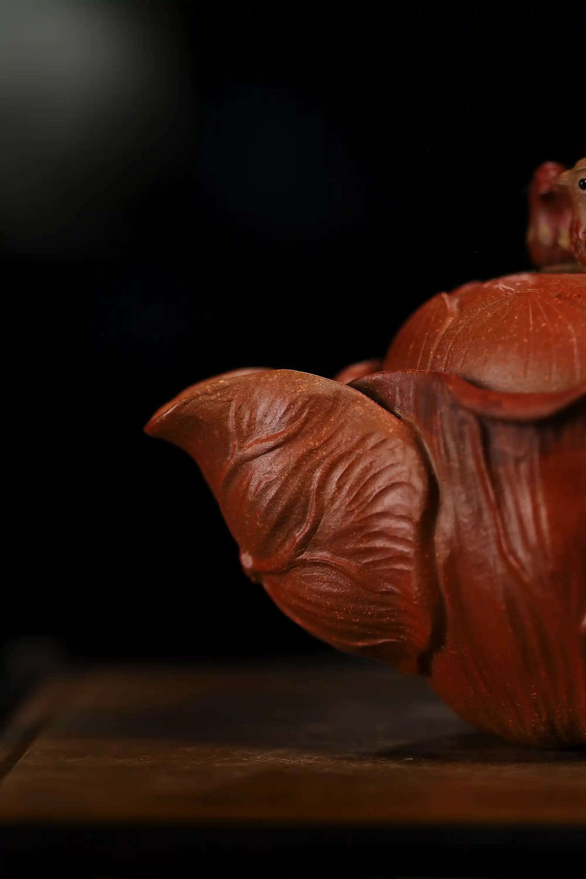 Yixing-Zisha-Handmade-Lotus-Mandarin-Duck-Teapot