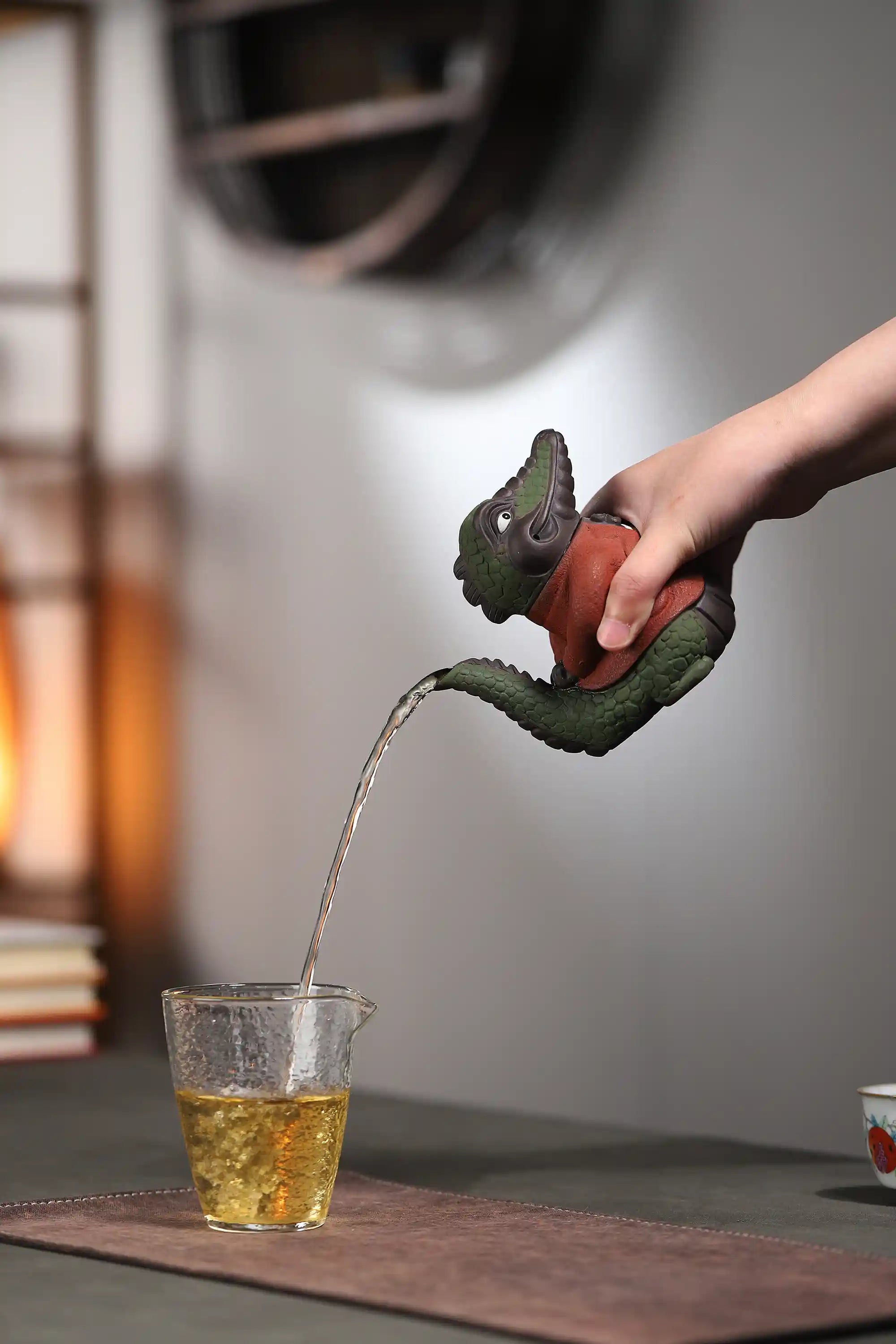 Yixing Zisha Handmade Mr. Crocodile Teapot