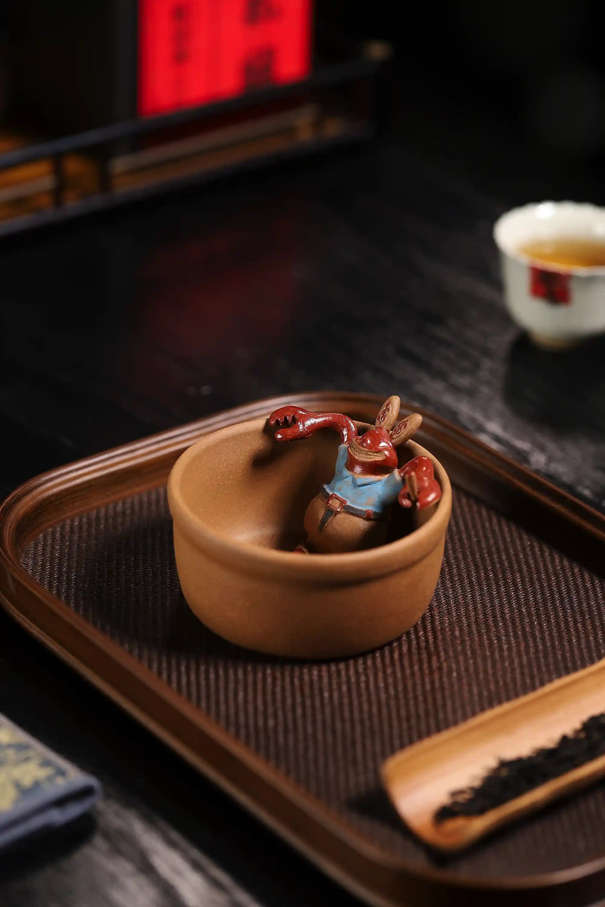 Yixing Zisha Handmade Mr. Krabs Bathing Teacup