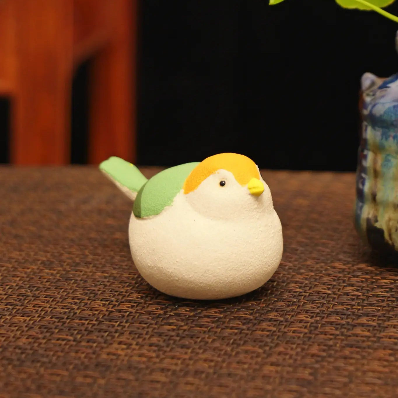 Yixing Zisha Handmade Painted Bird Tea Pet (Auspicious Agile Style)