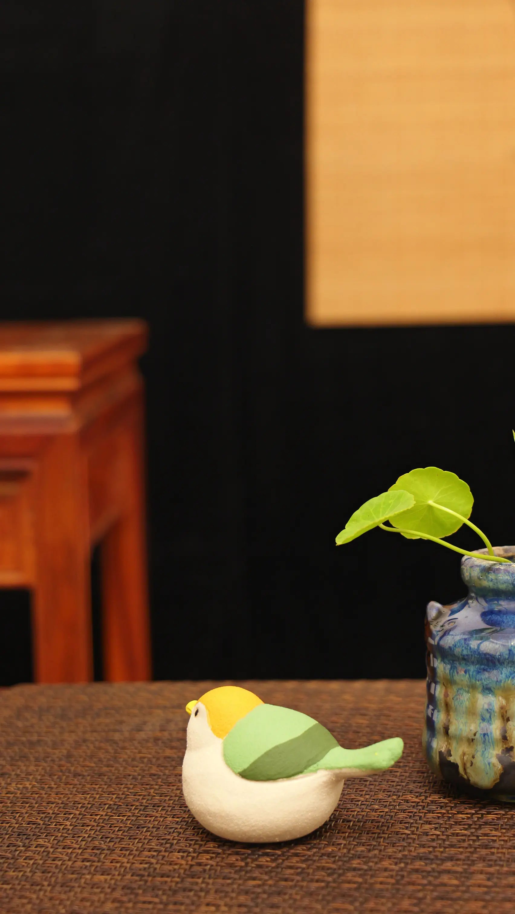 Yixing Zisha Handmade Painted Bird Tea Pet (Auspicious Agile Style)