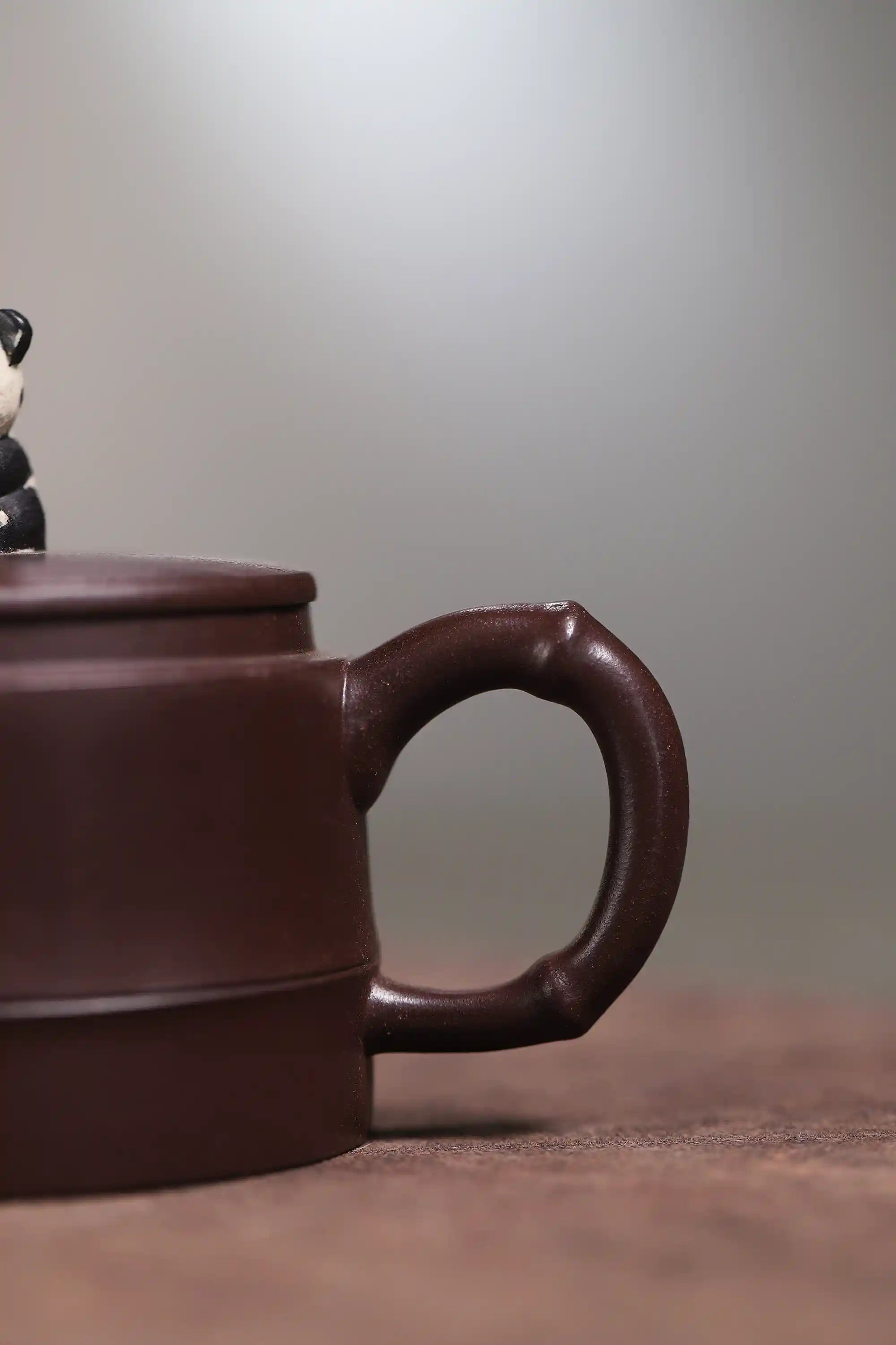 Yixing Zisha Handmade Panda Bamboo Tube Teapot