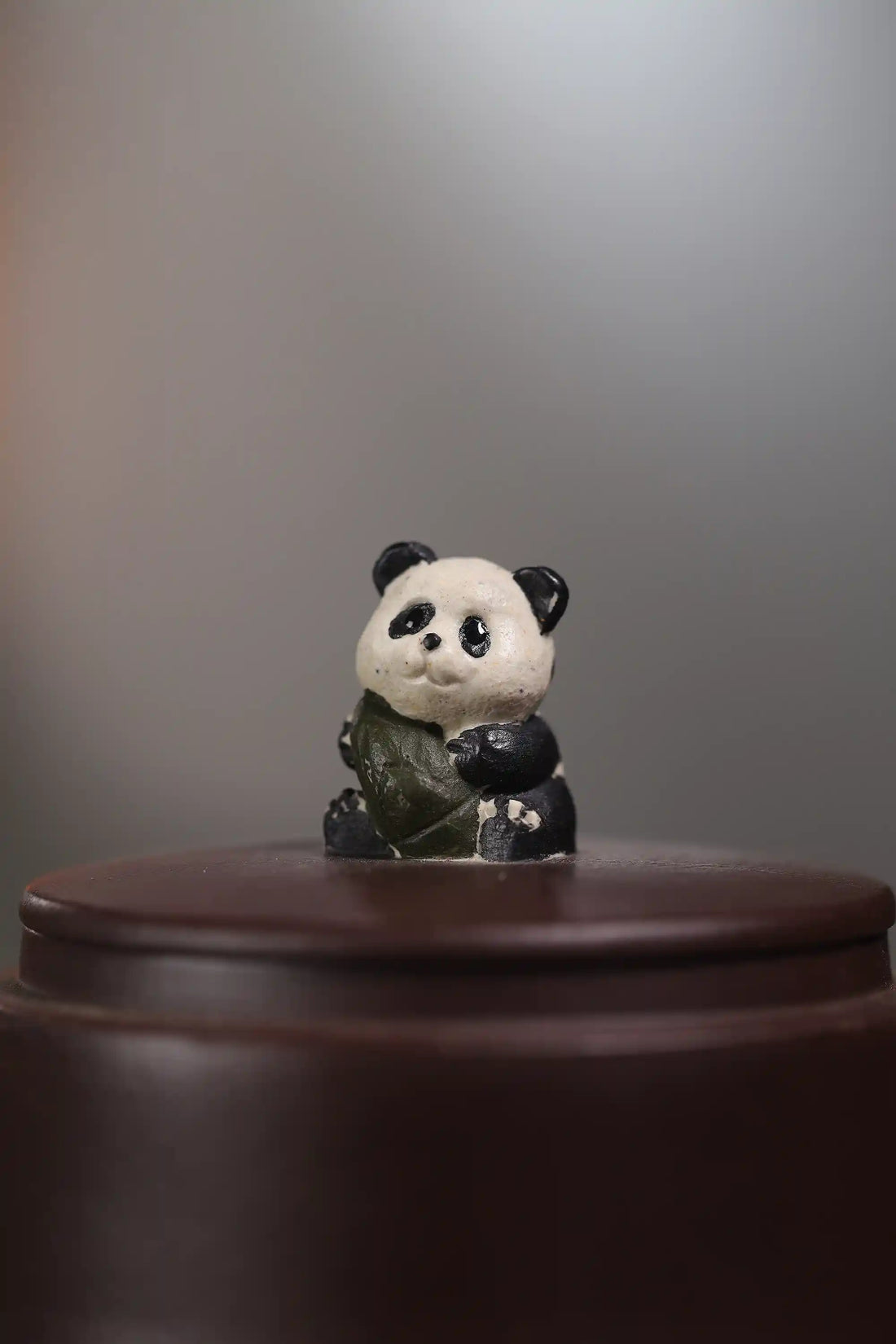 Yixing Zisha Handmade Panda Bamboo Tube Teapot