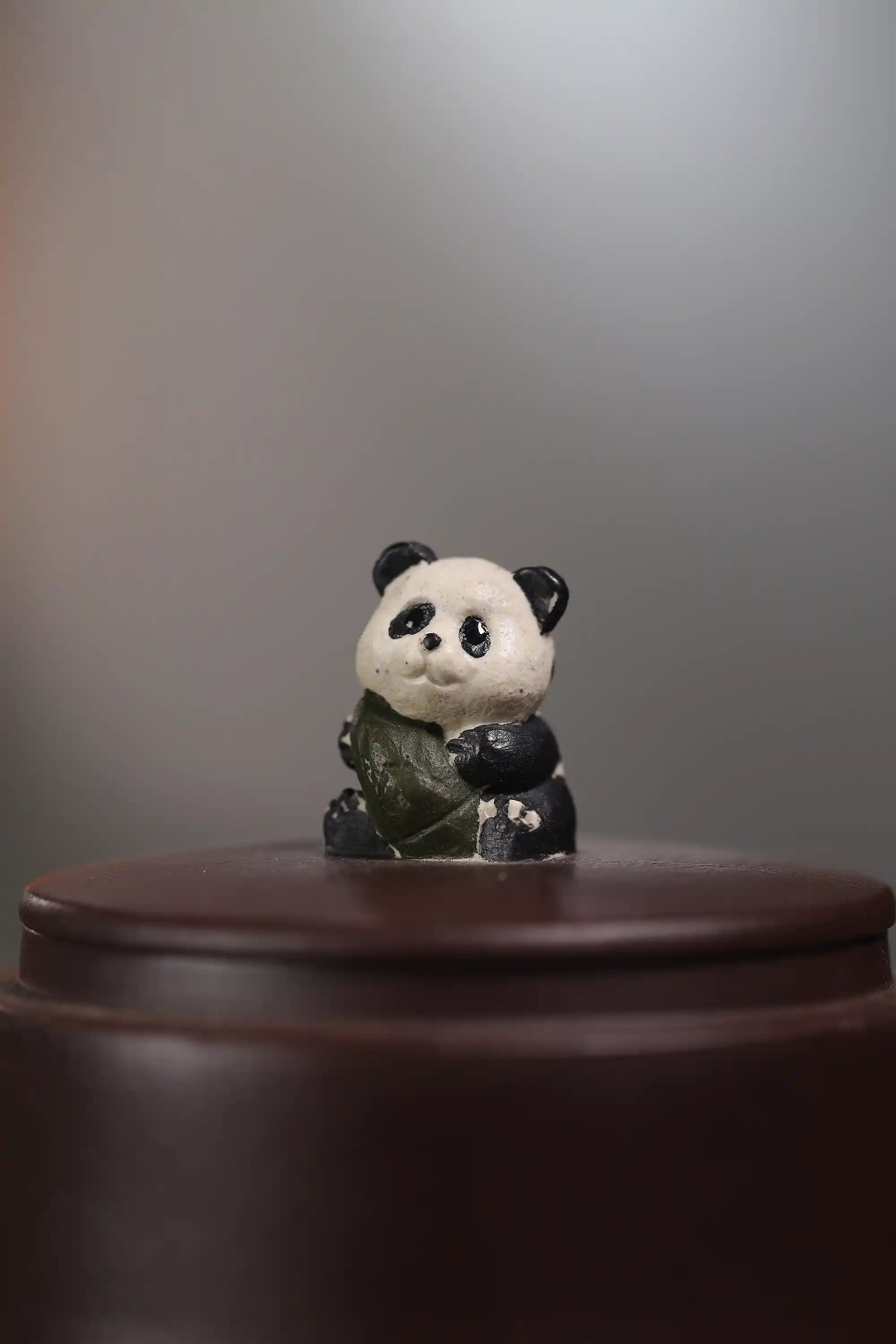 Yixing Zisha Handmade Panda Bamboo Tube Teapot