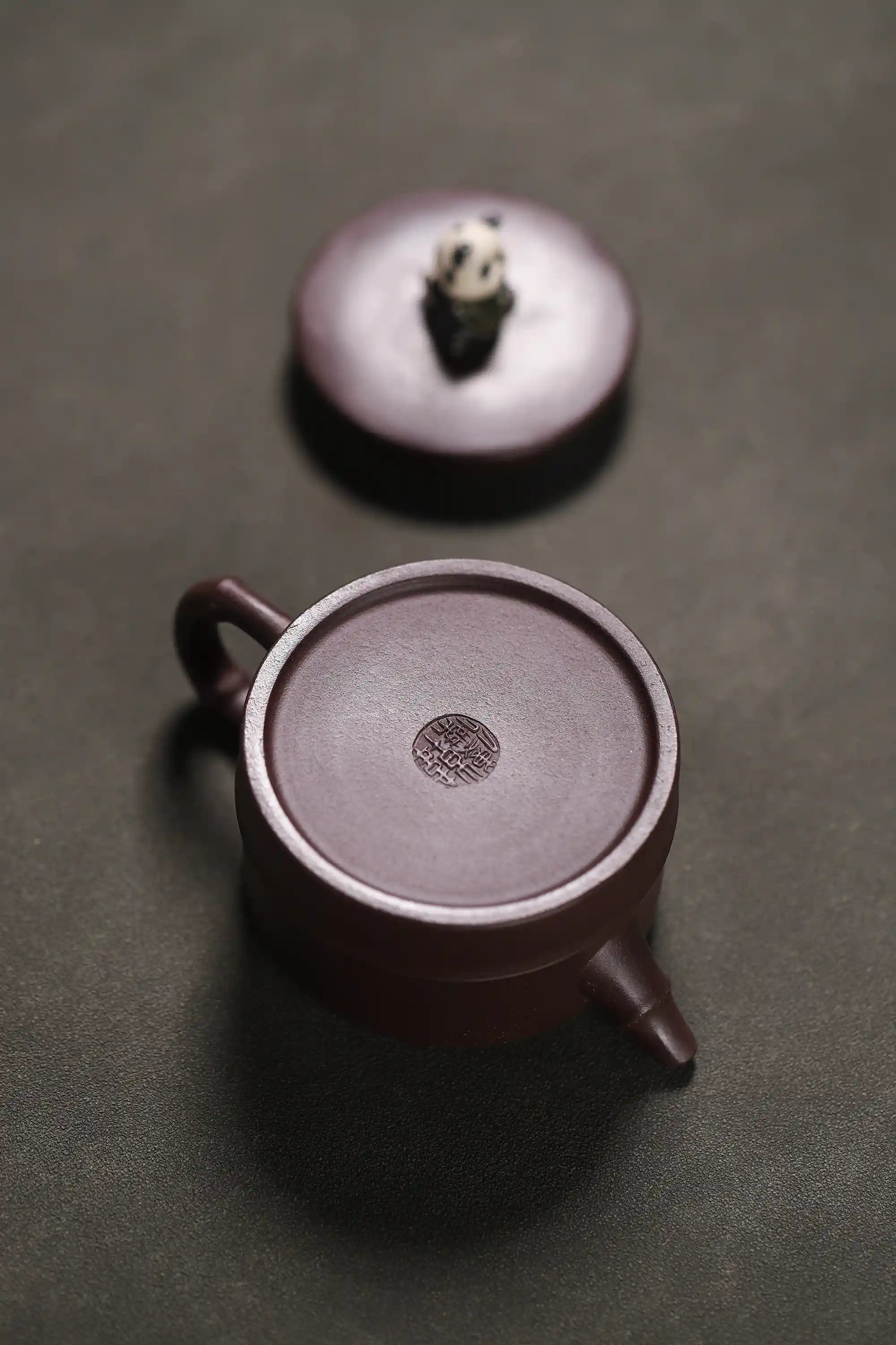 Yixing Zisha Handmade Panda Bamboo Tube Teapot