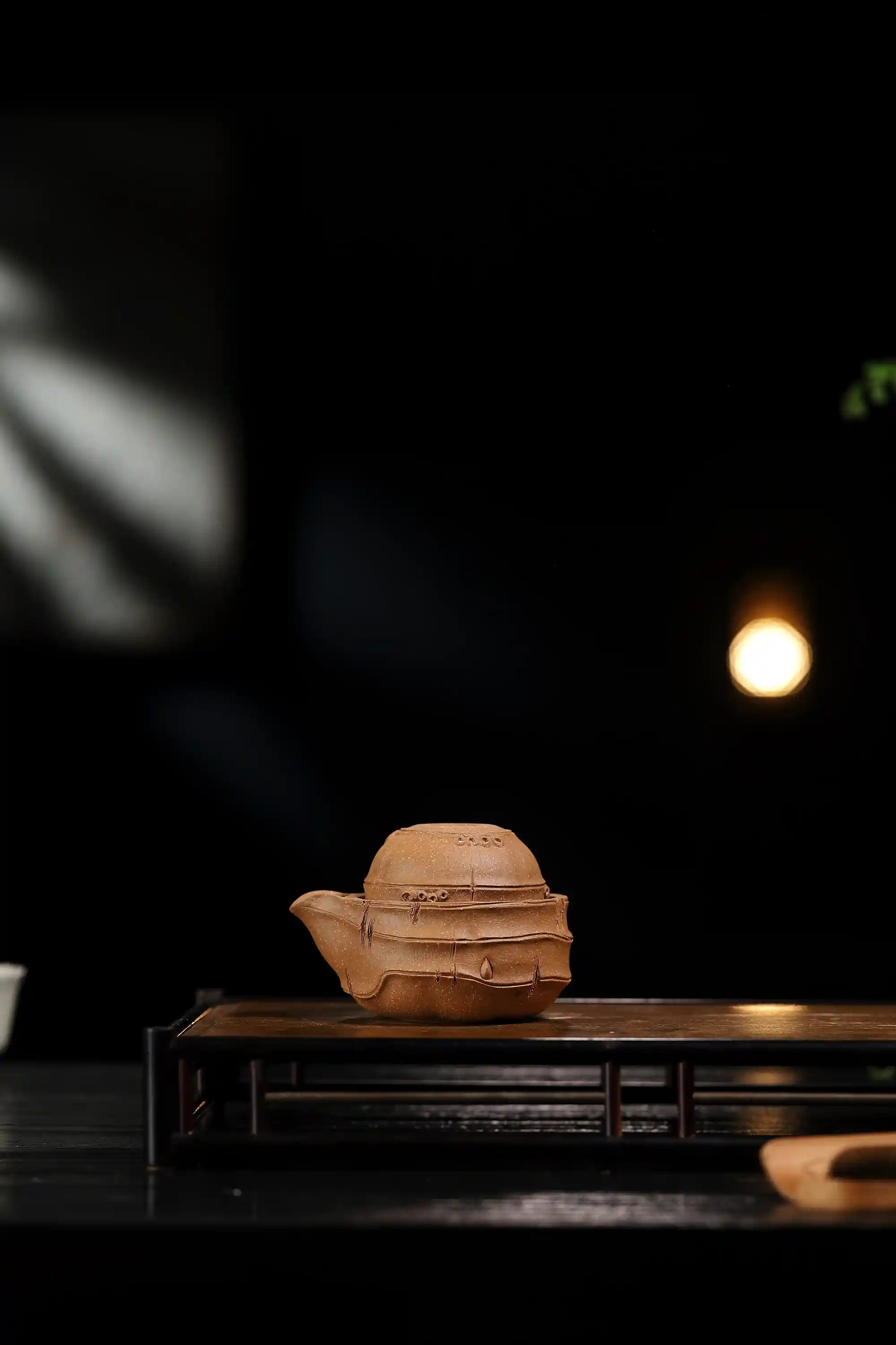 Yixing Zisha Handmade Plum Blossom Stump Teapot