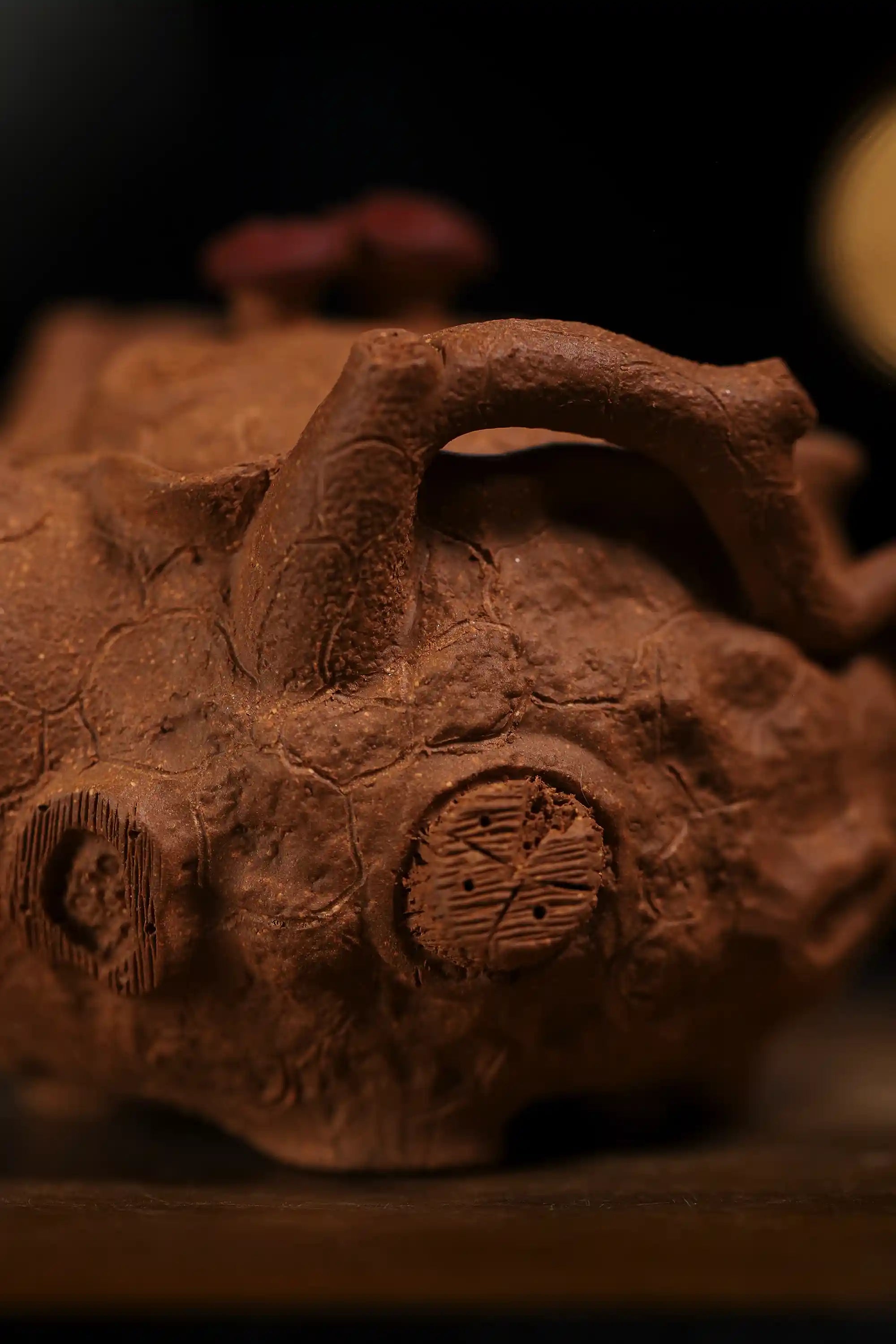 Yixing Zisha Handmade Plum Blossom Stump Teapot