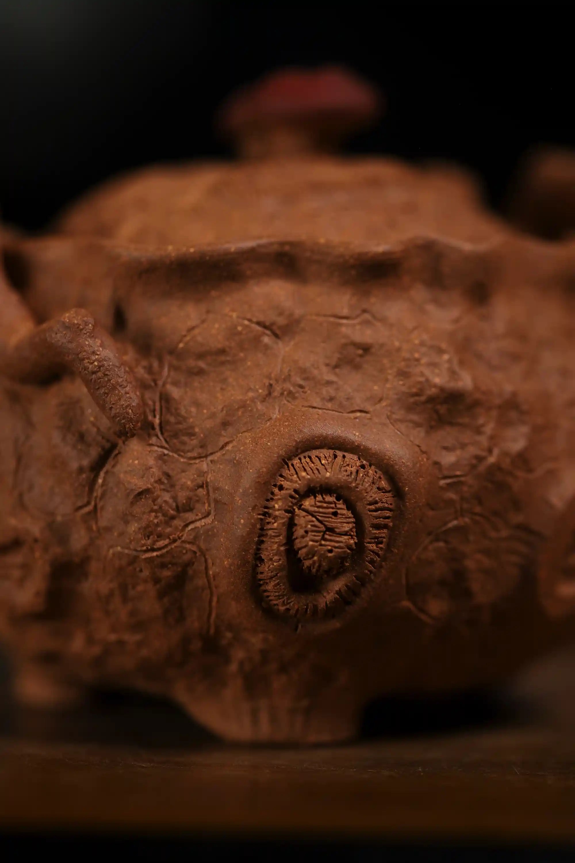 Yixing Zisha Handmade Plum Blossom Stump Teapot
