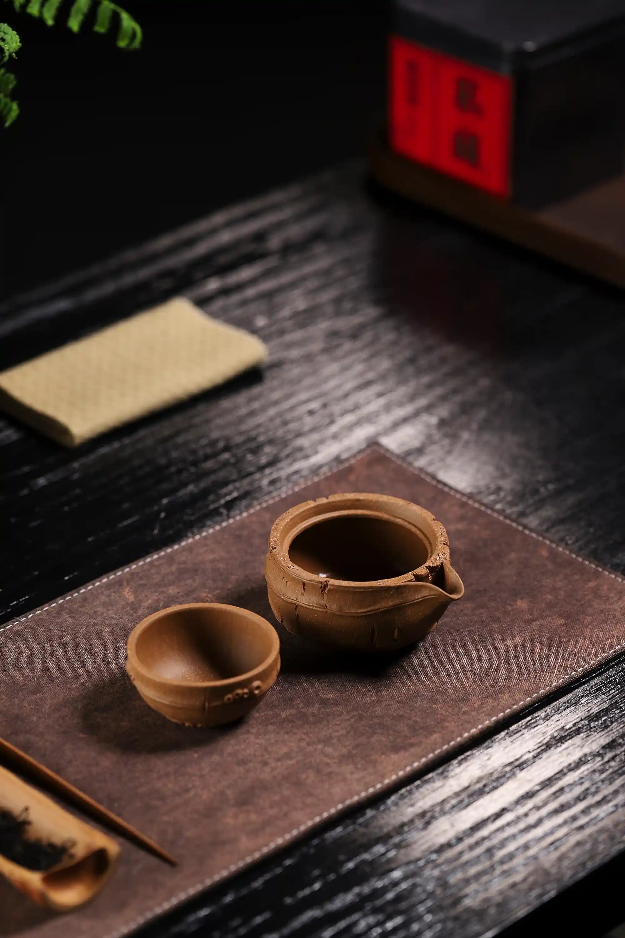 Yixing Zisha Handmade Plum Blossom Stump Teapot