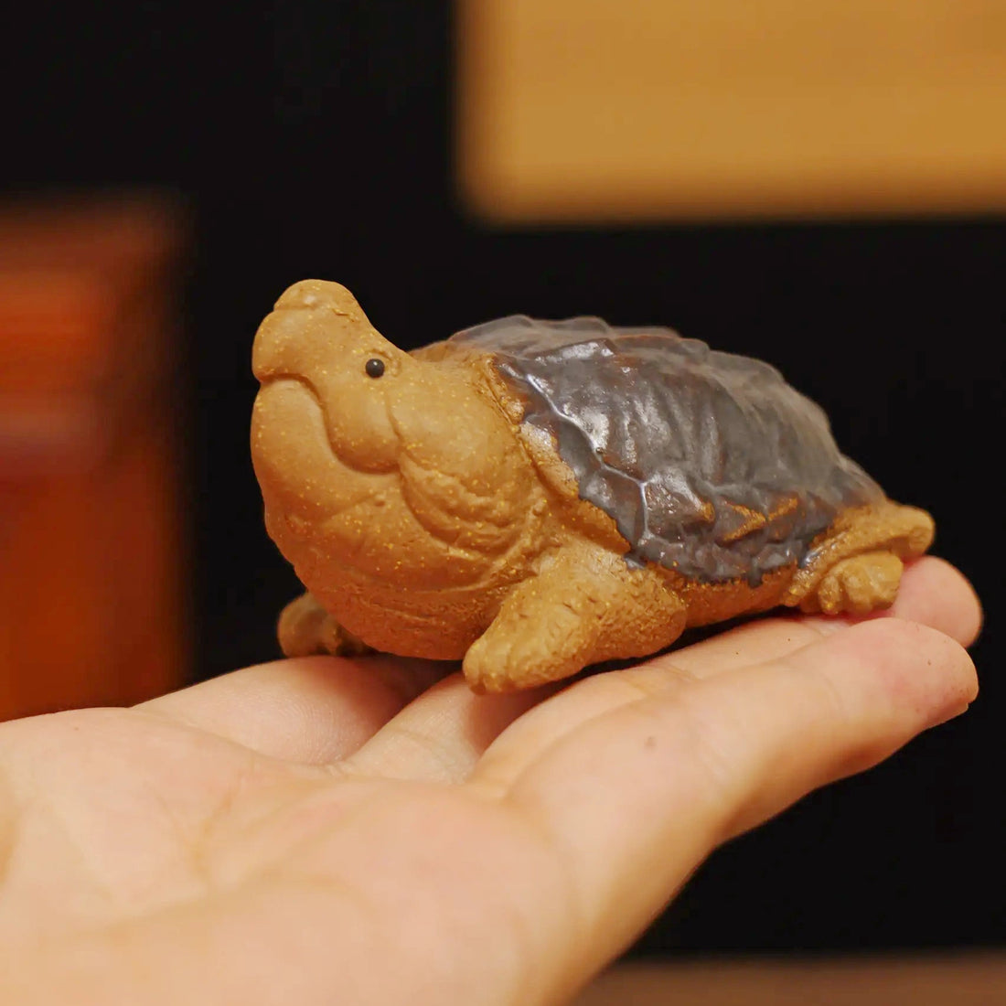 Yixing Zisha Handmade Realistic Alligator Snapping Turtle Tea Pet