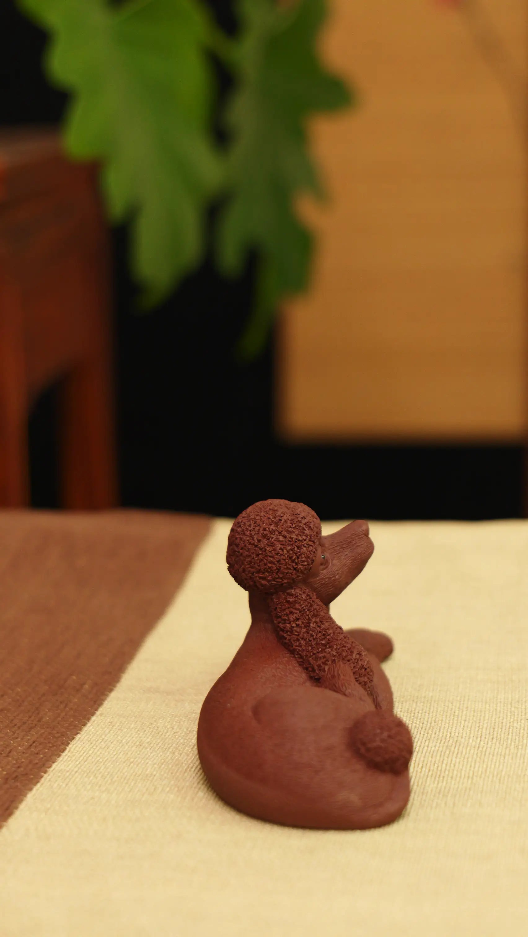 Yixing Zisha Handmade Realistic Poodle Tea Pet (Lively Style)