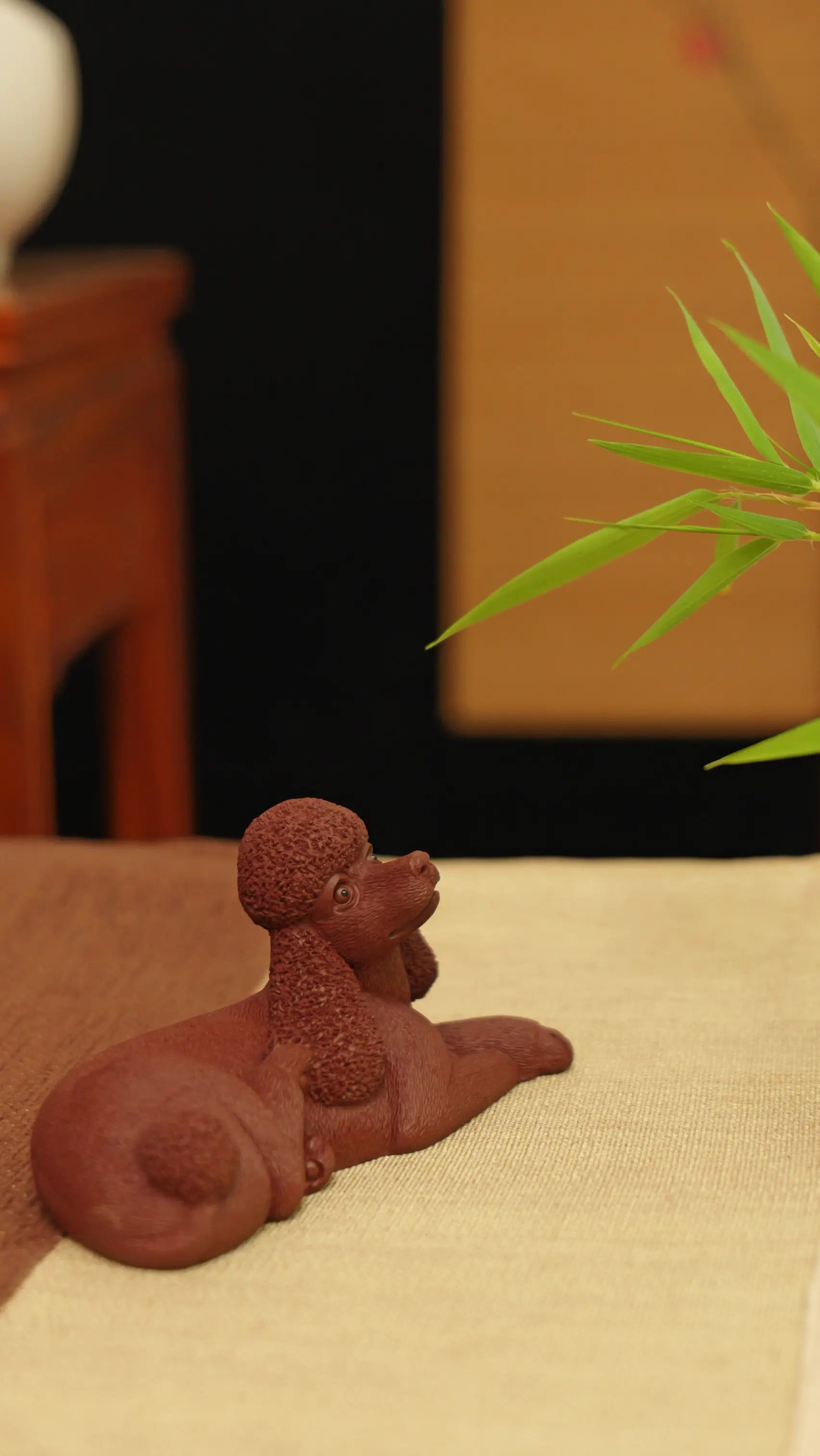 Yixing Zisha Handmade Realistic Poodle Tea Pet (Lively Style)