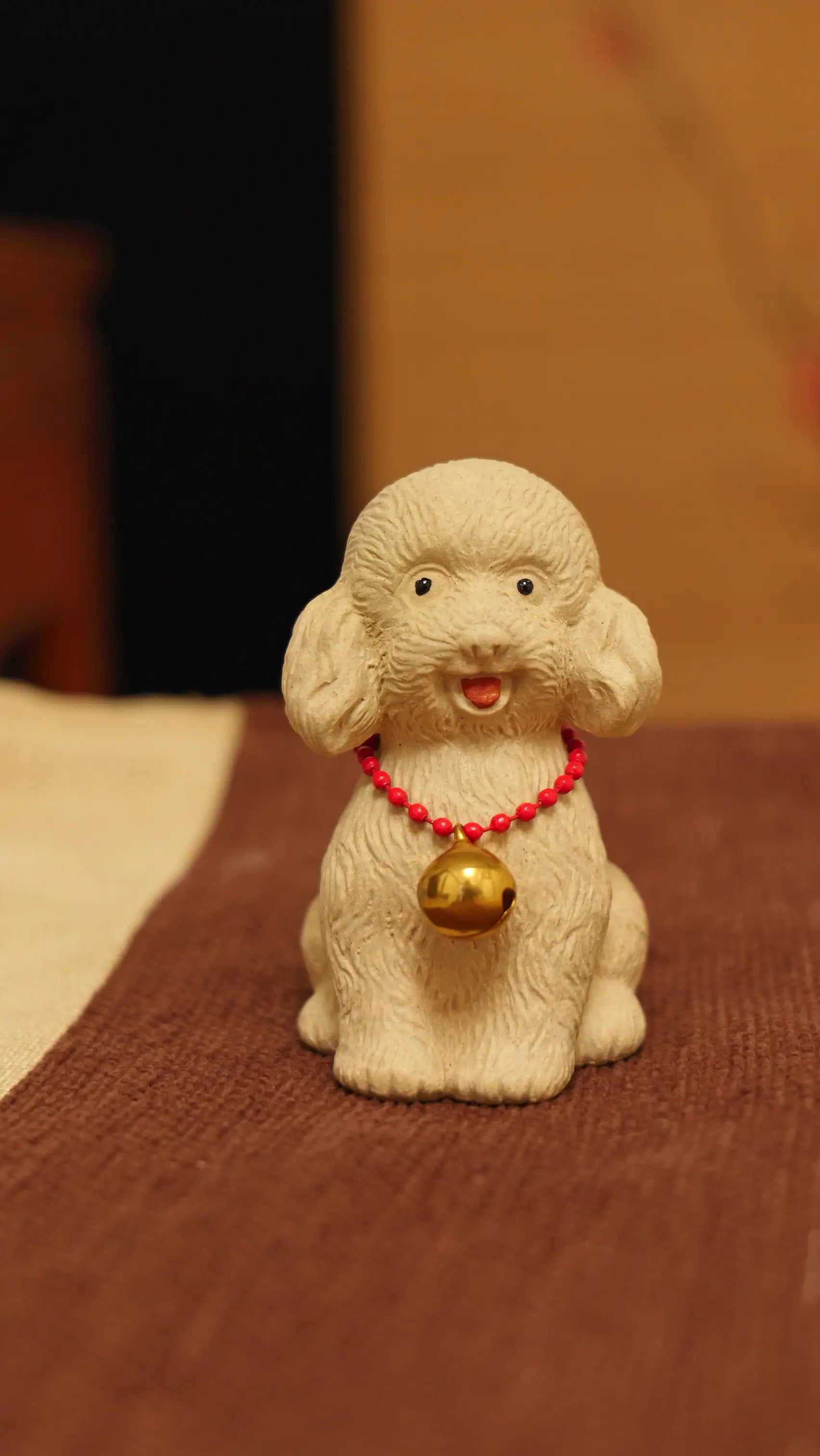 Yixing Zisha Handmade Red Hat Puppy Tea Pet
