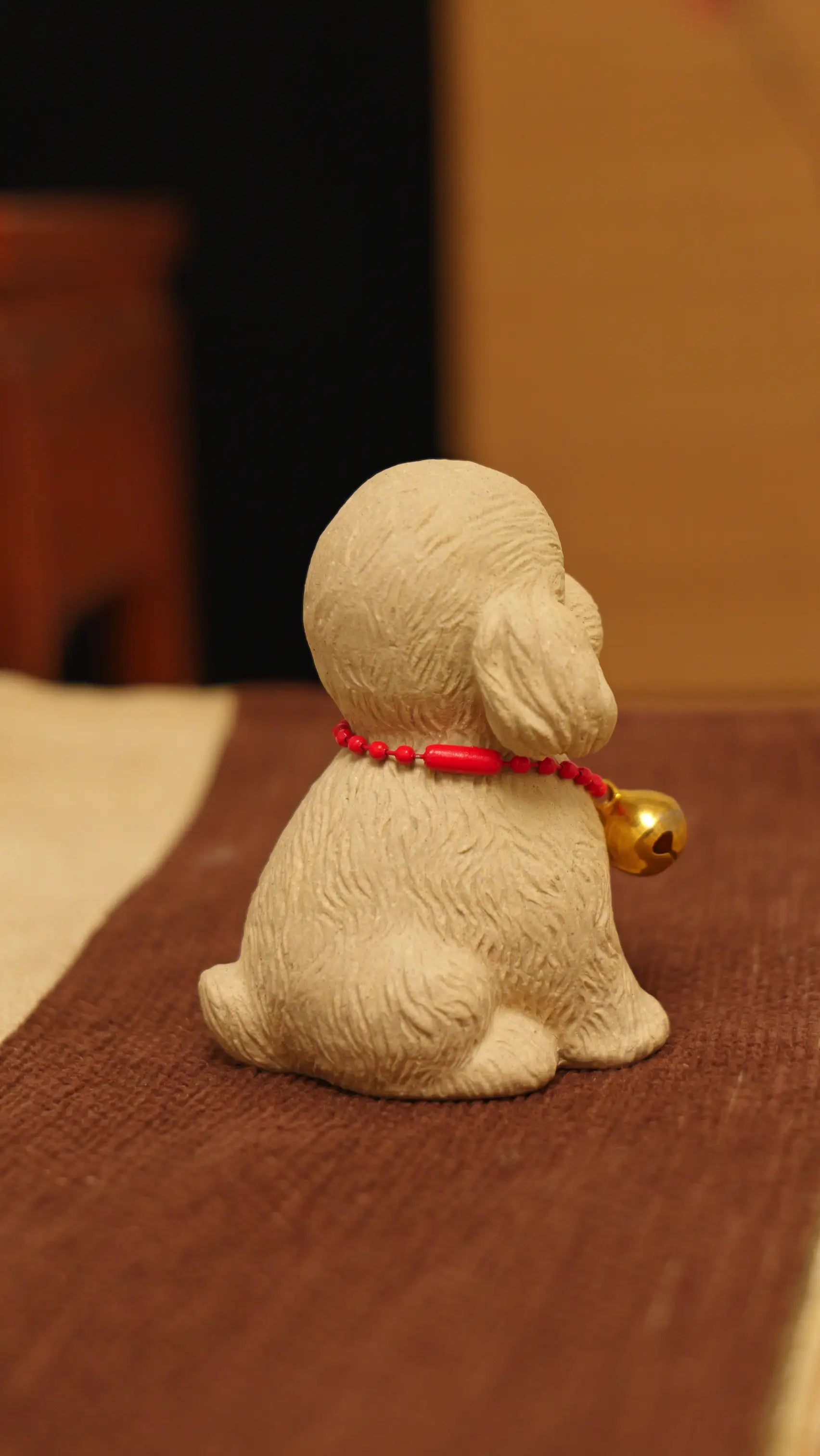 Yixing Zisha Handmade Red Hat Puppy Tea Pet