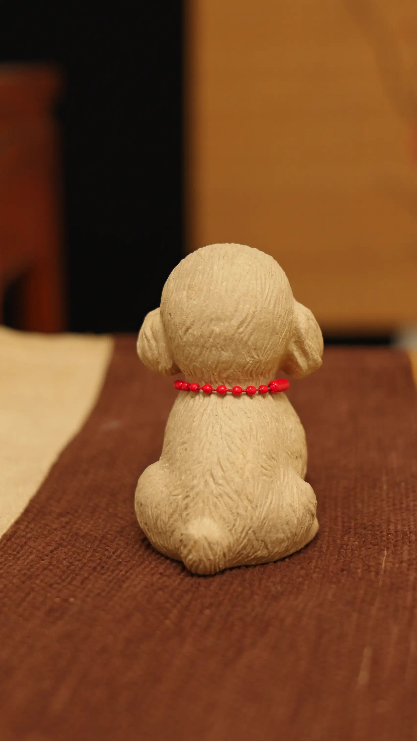 Yixing Zisha Handmade Red Hat Puppy Tea Pet