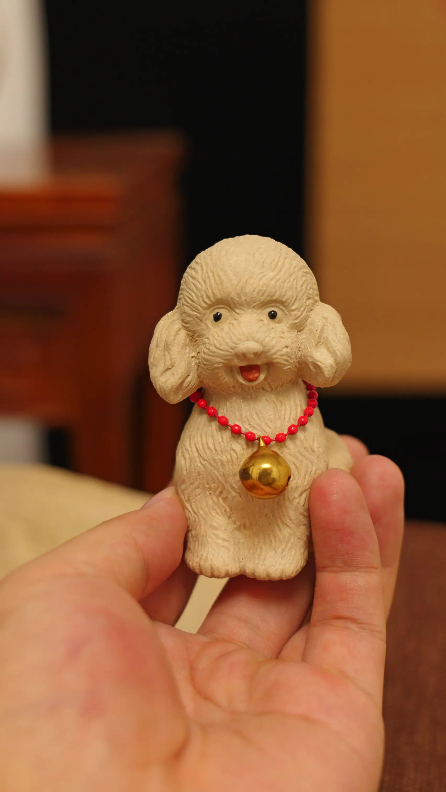 Yixing Zisha Handmade Red Hat Puppy Tea Pet