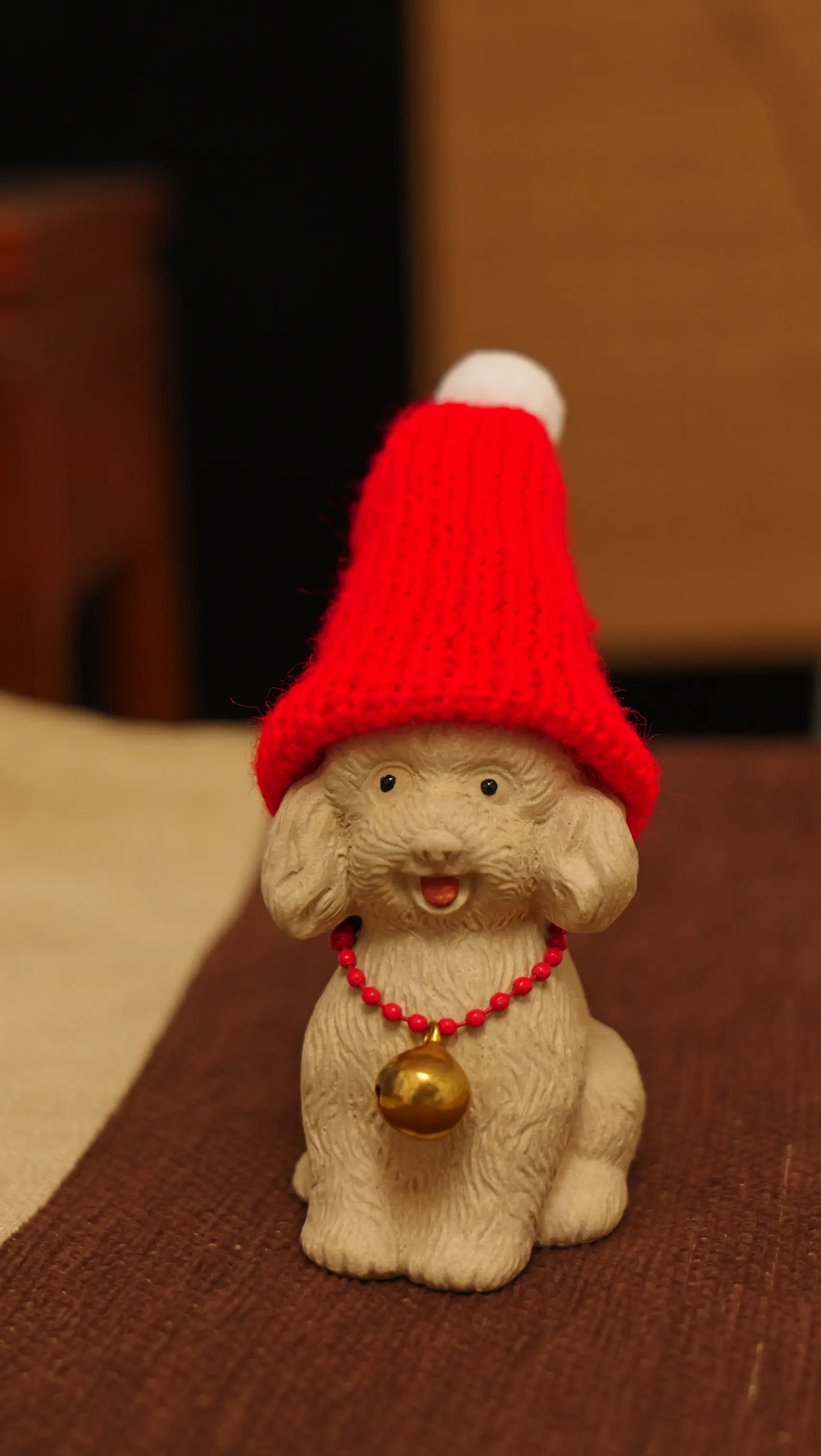 Yixing Zisha Handmade Red Hat Puppy Tea Pet