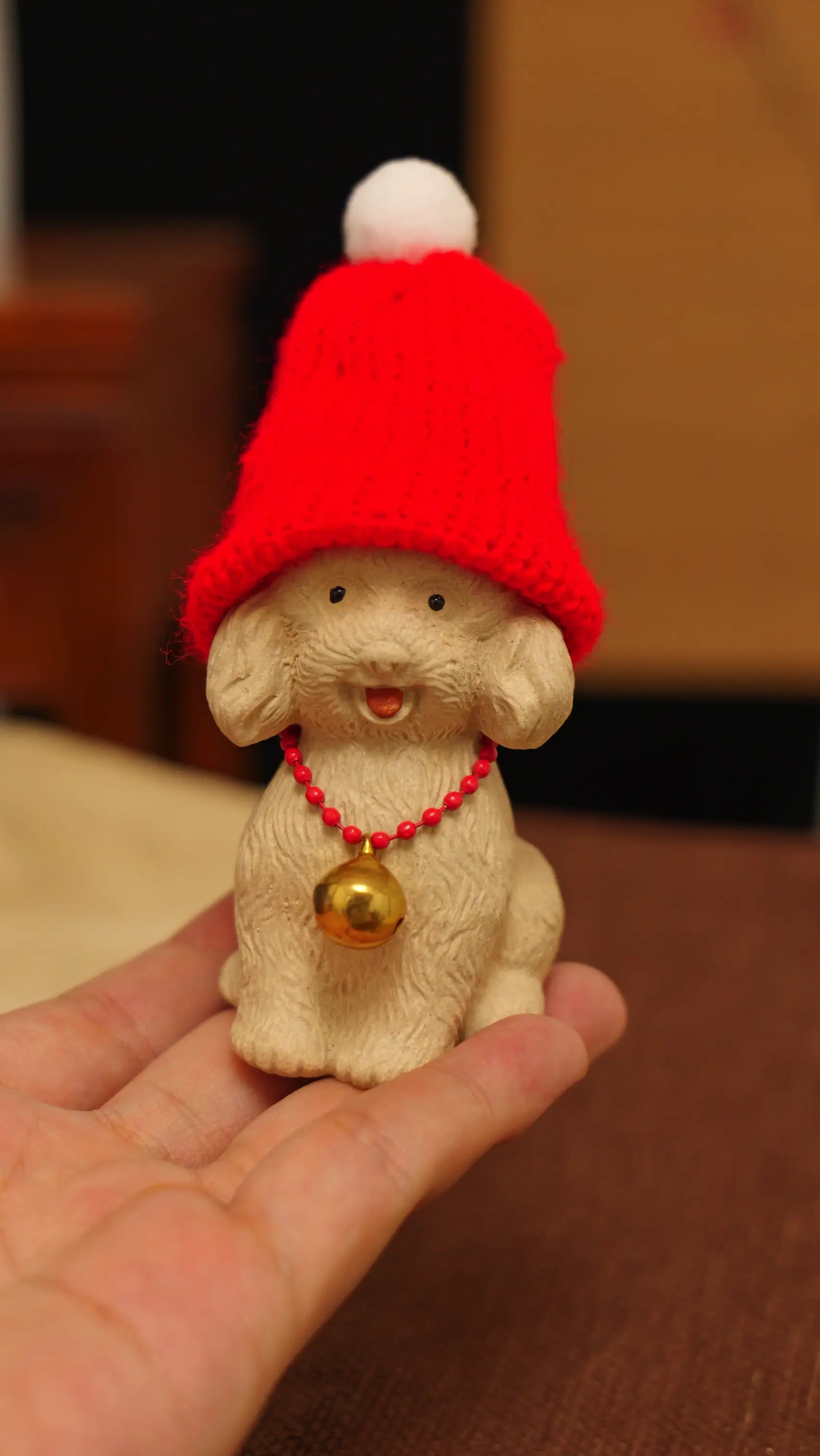 Yixing Zisha Handmade Red Hat Puppy Tea Pet