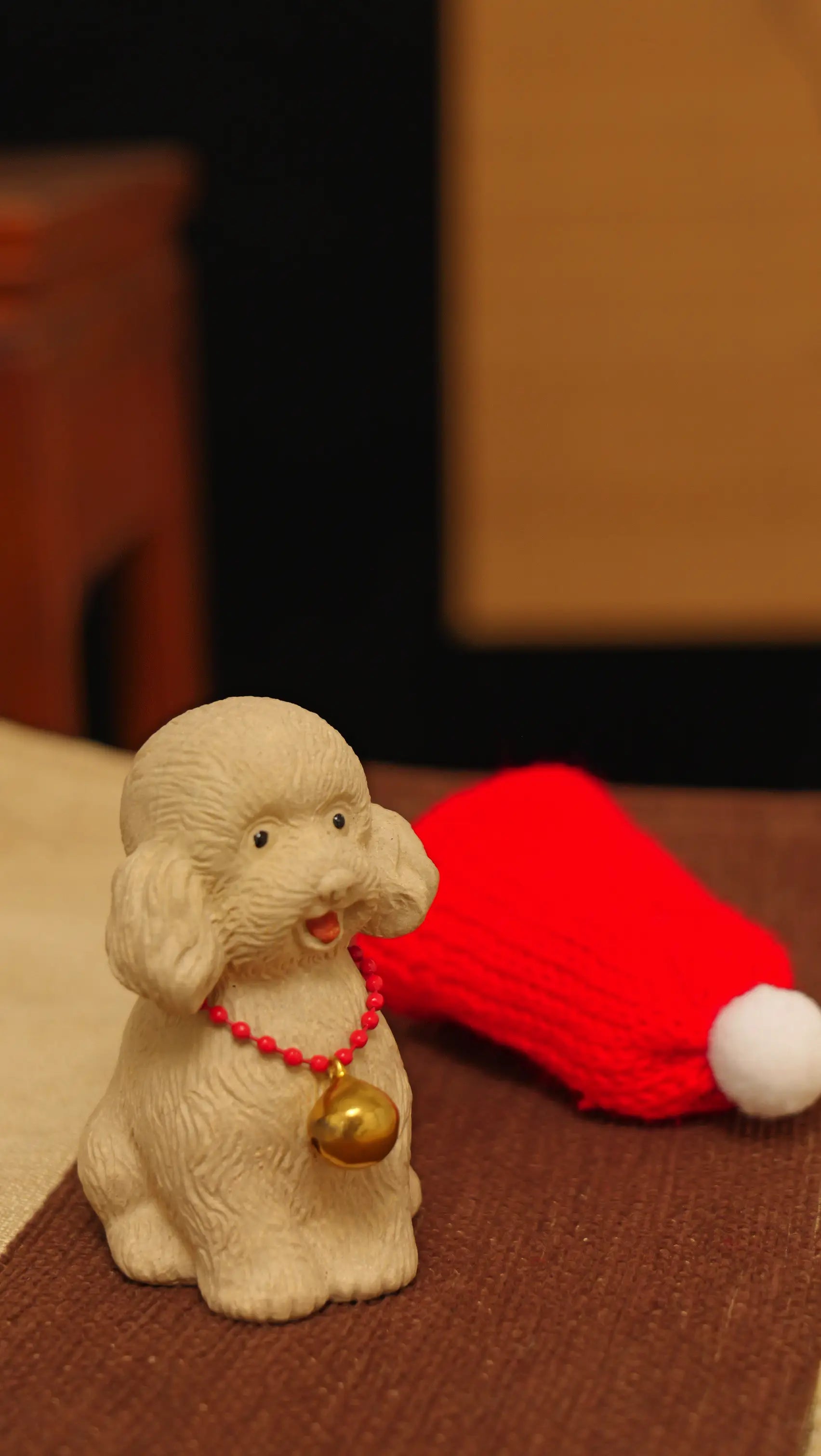 Yixing Zisha Handmade Red Hat Puppy Tea Pet