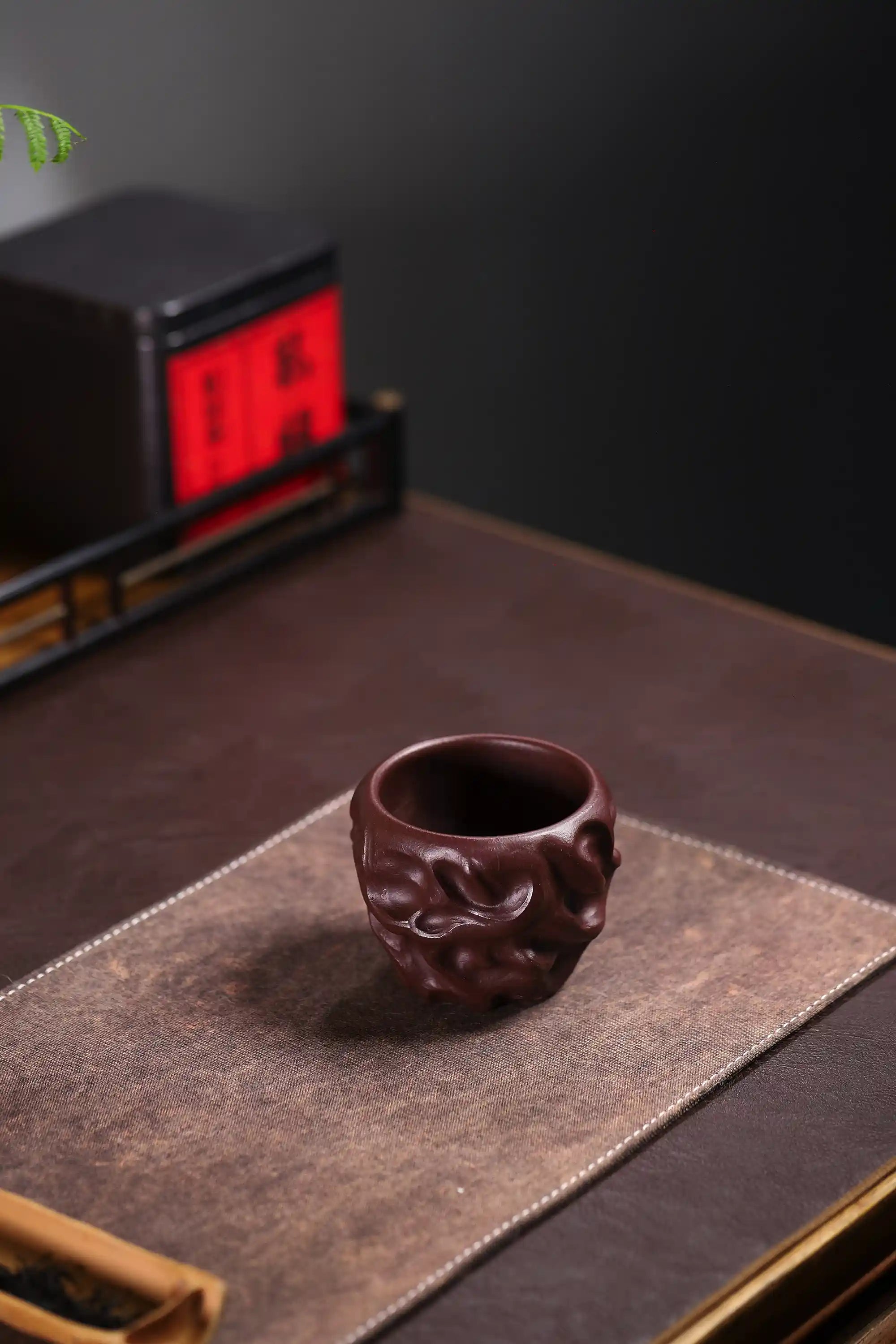 Yixing Zisha Handmade Rockery Master Cup