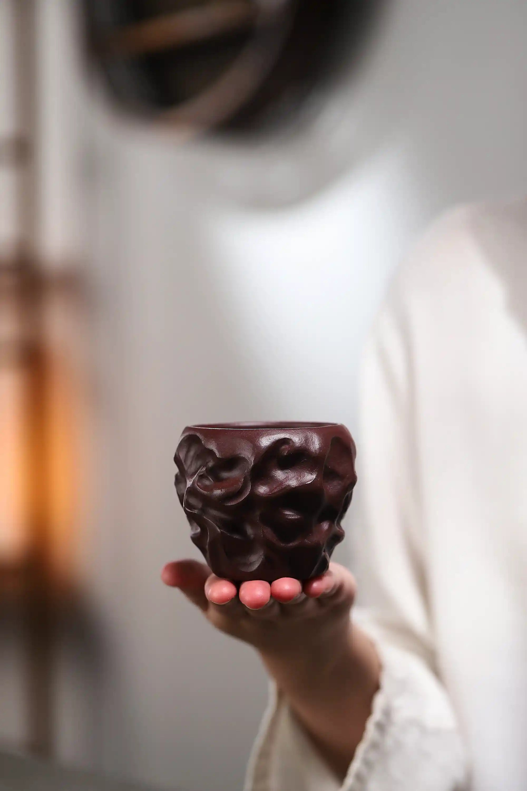 Yixing Zisha Handmade Rockery Master Cup