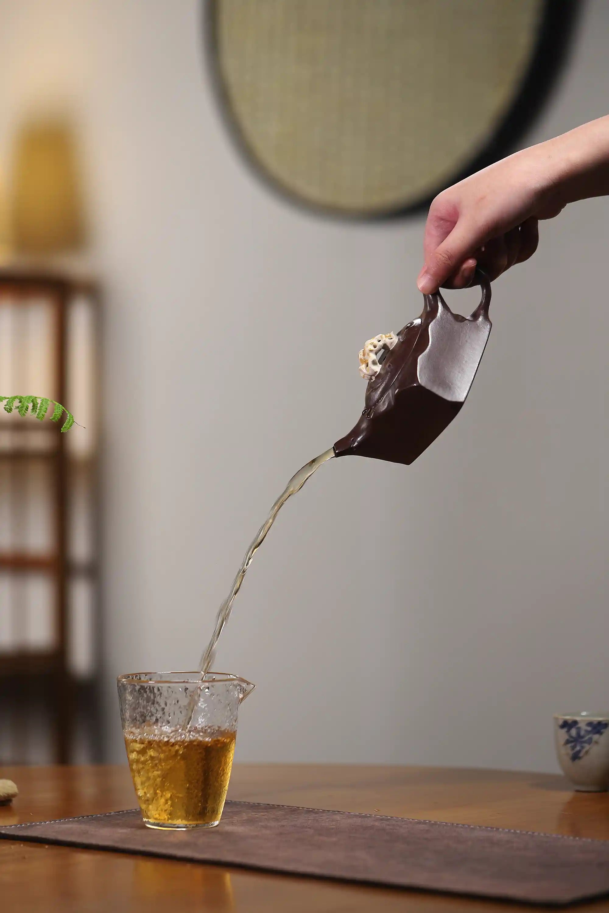 Yixing Zisha Handmade Rockery Square Teapot