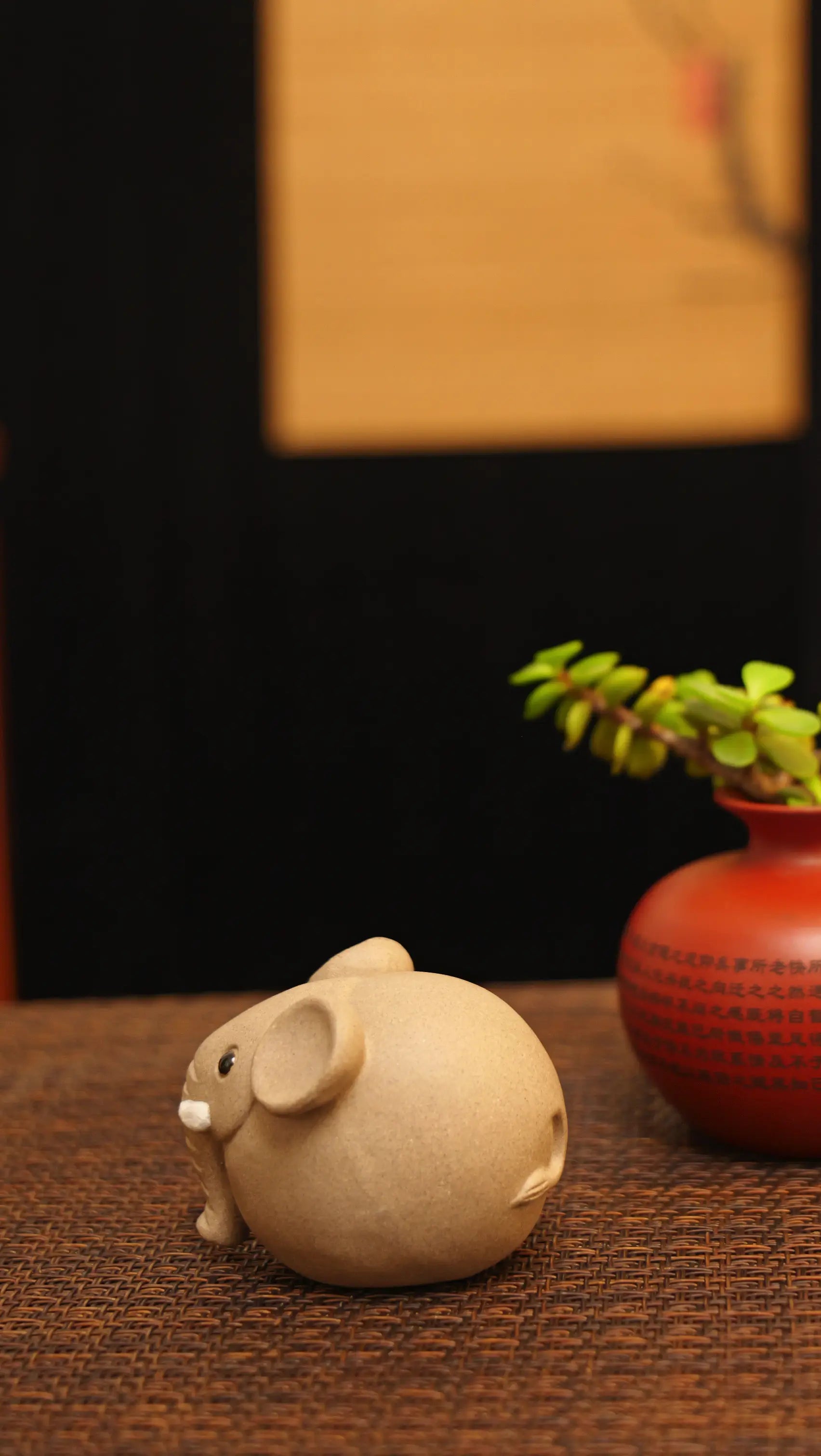 Yixing Zisha Handmade Round Elephant Tea Pet