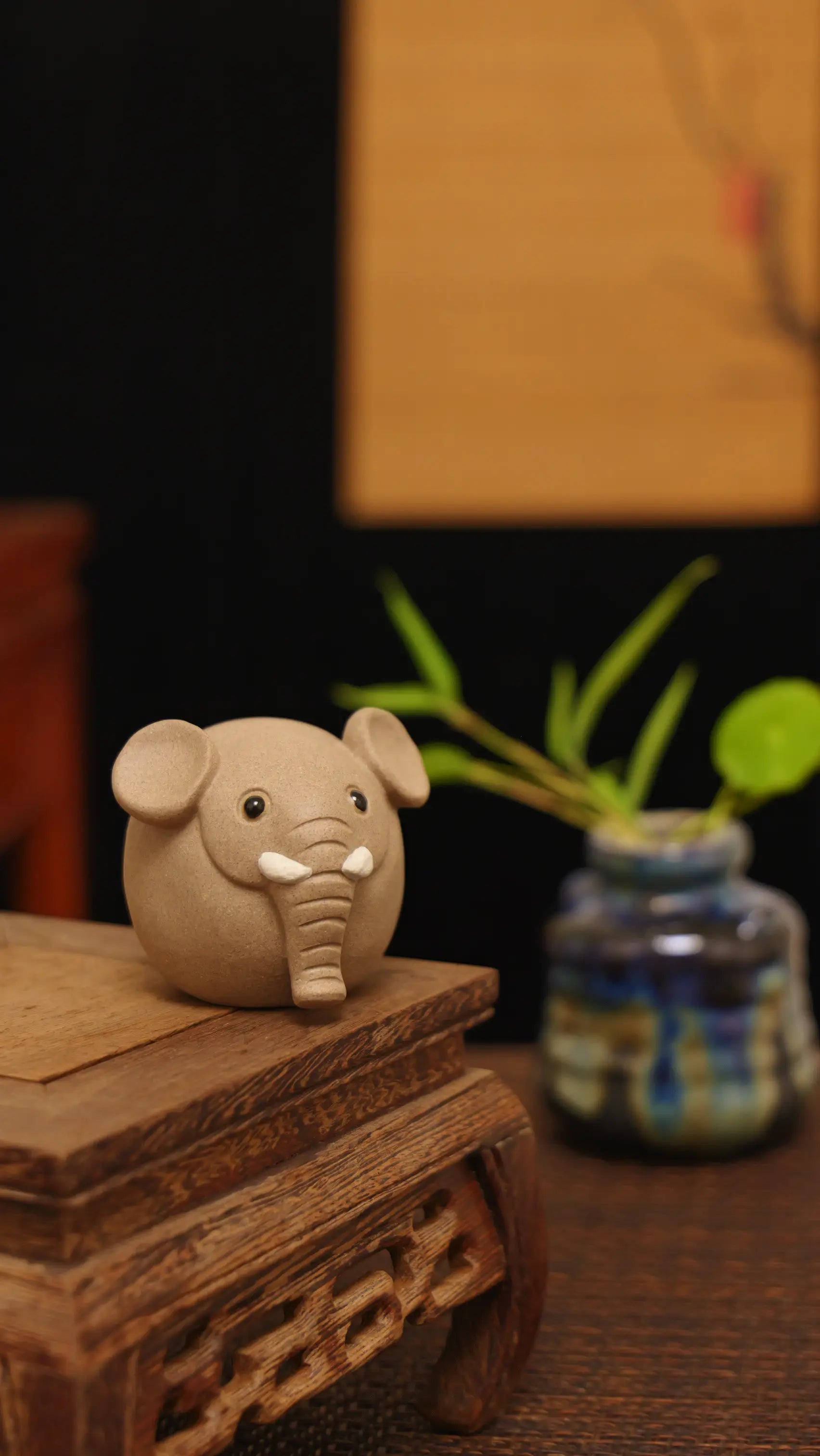 Yixing Zisha Handmade Round Elephant Tea Pet