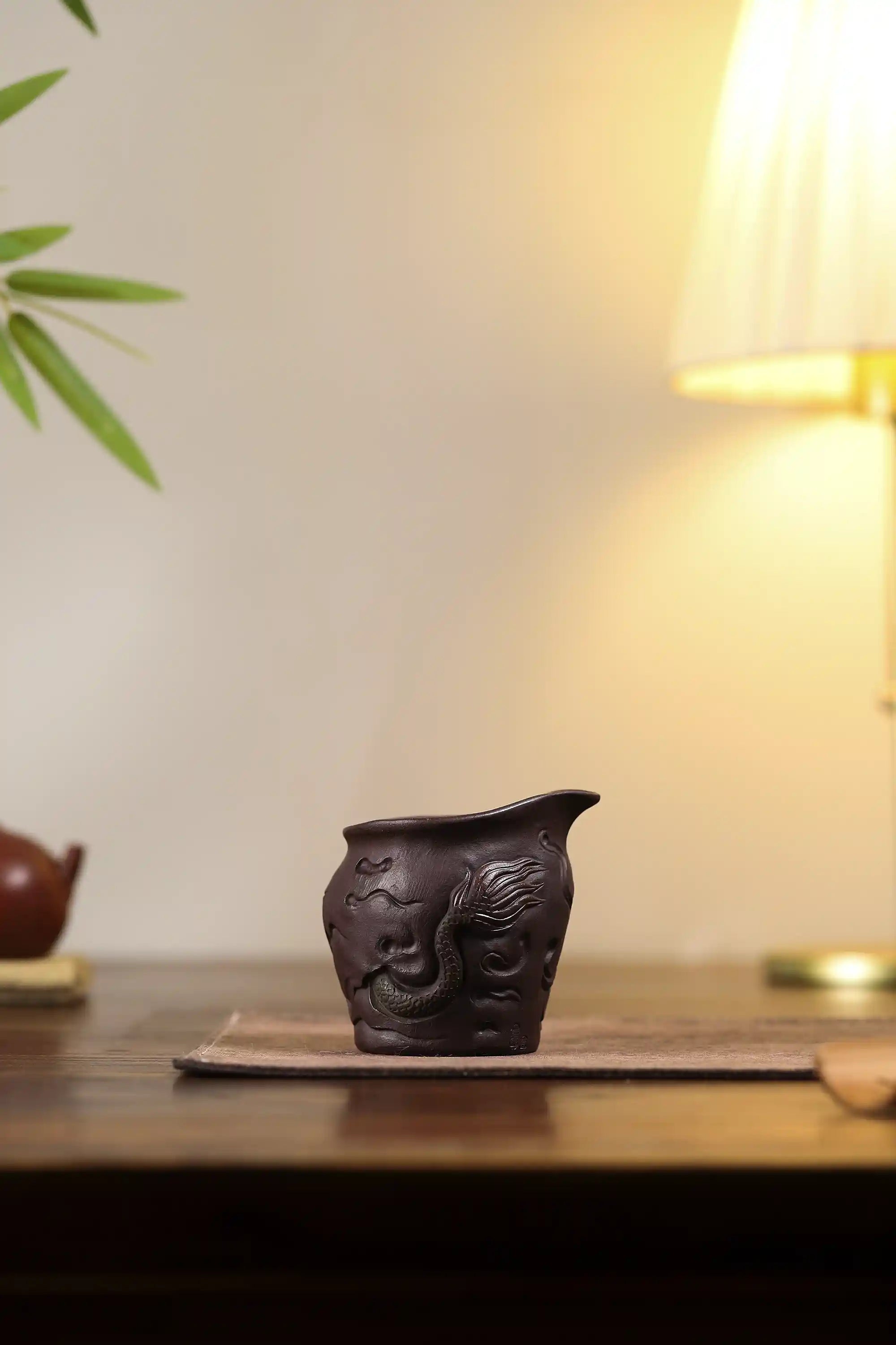 Yixing Zisha Handmade Shanhai Jing Mythical Beast Fair Cup