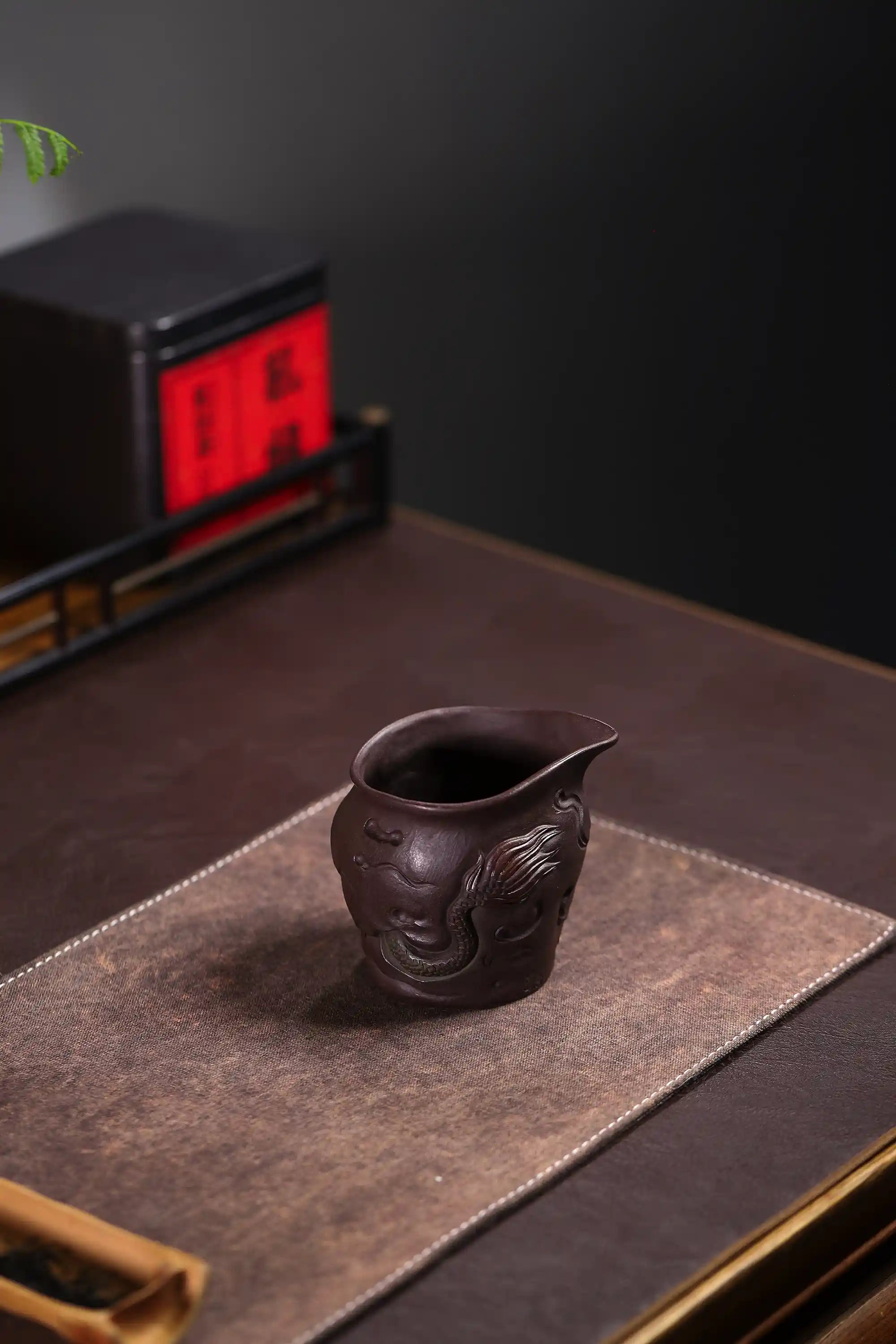 Yixing Zisha Handmade Shanhai Jing Mythical Beast Fair Cup