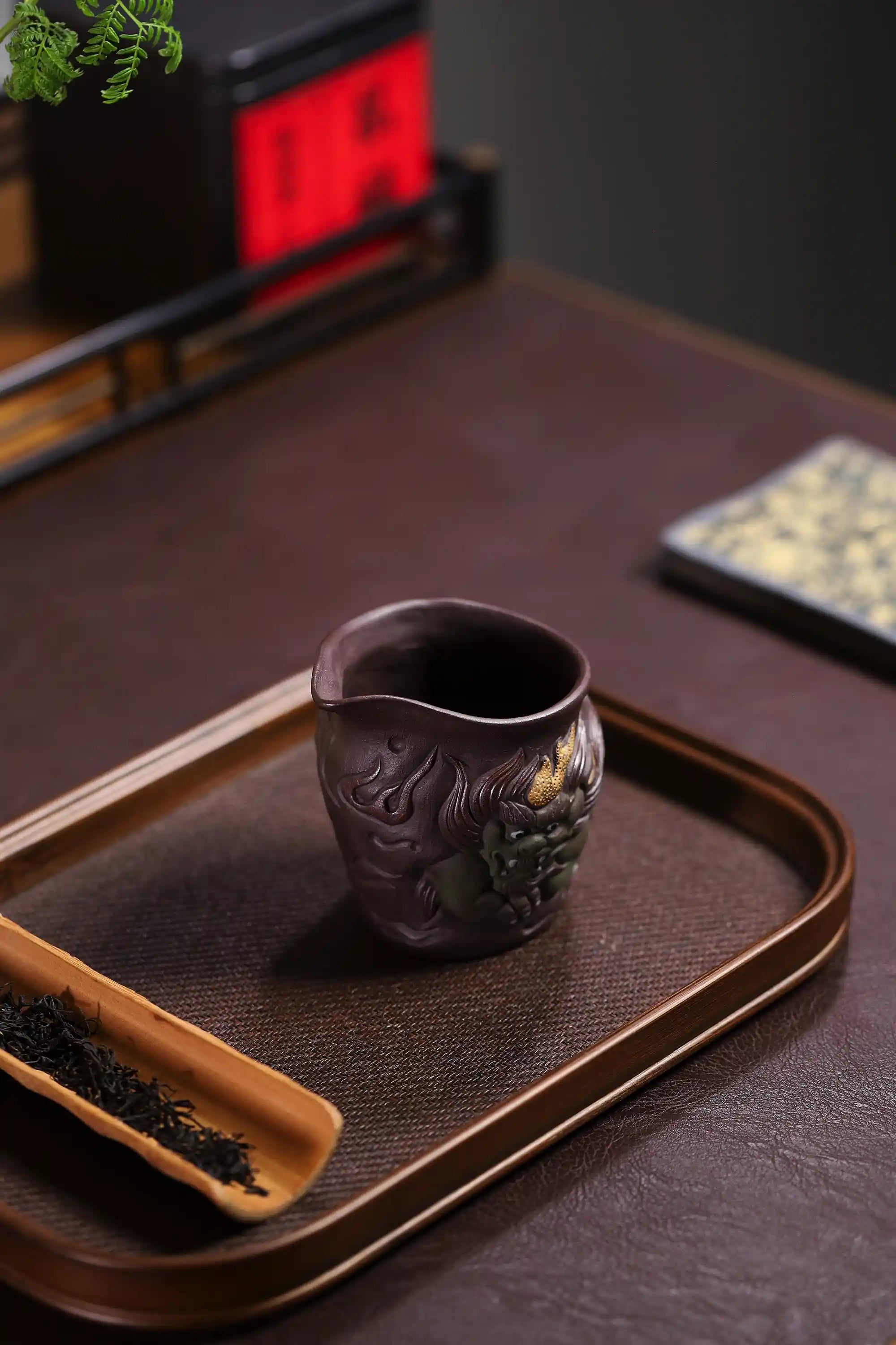 Yixing Zisha Handmade Shanhai Jing Mythical Beast Fair Cup