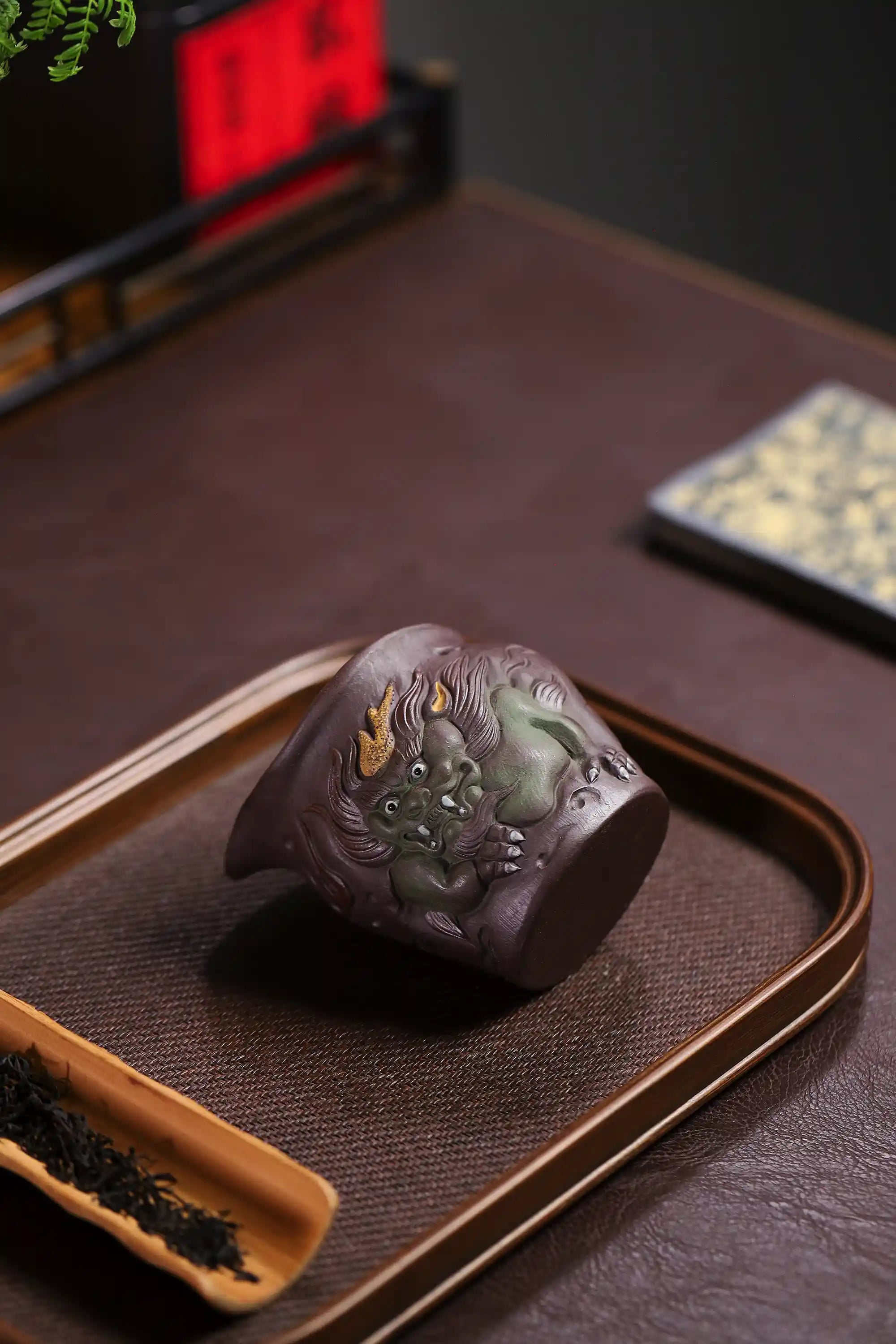 Yixing Zisha Handmade Shanhai Jing Mythical Beast Fair Cup