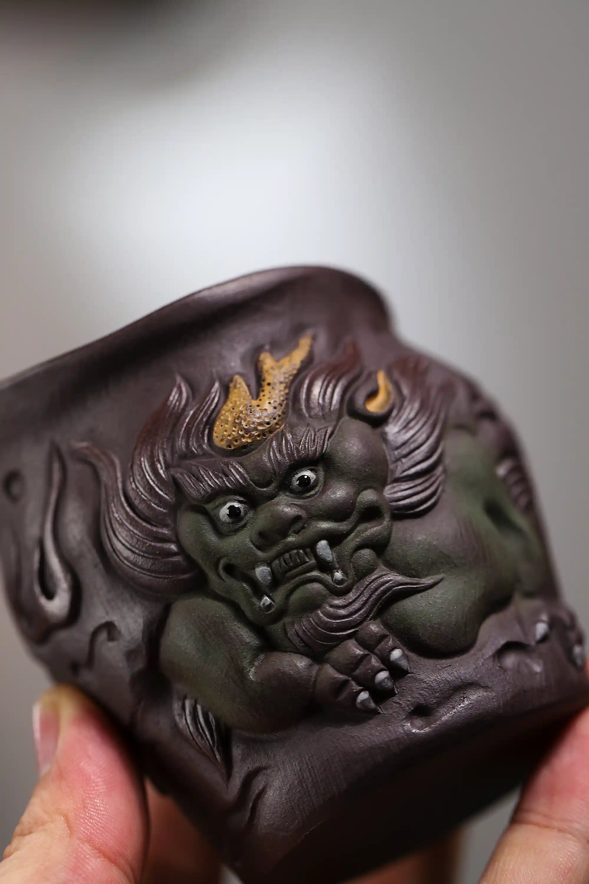 Yixing Zisha Handmade Shanhai Jing Mythical Beast Fair Cup