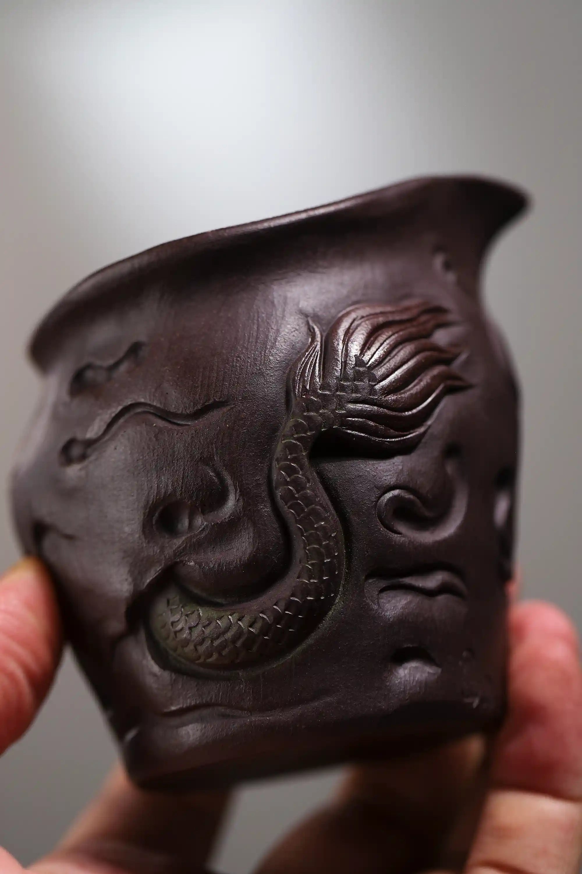 Yixing Zisha Handmade Shanhai Jing Mythical Beast Fair Cup