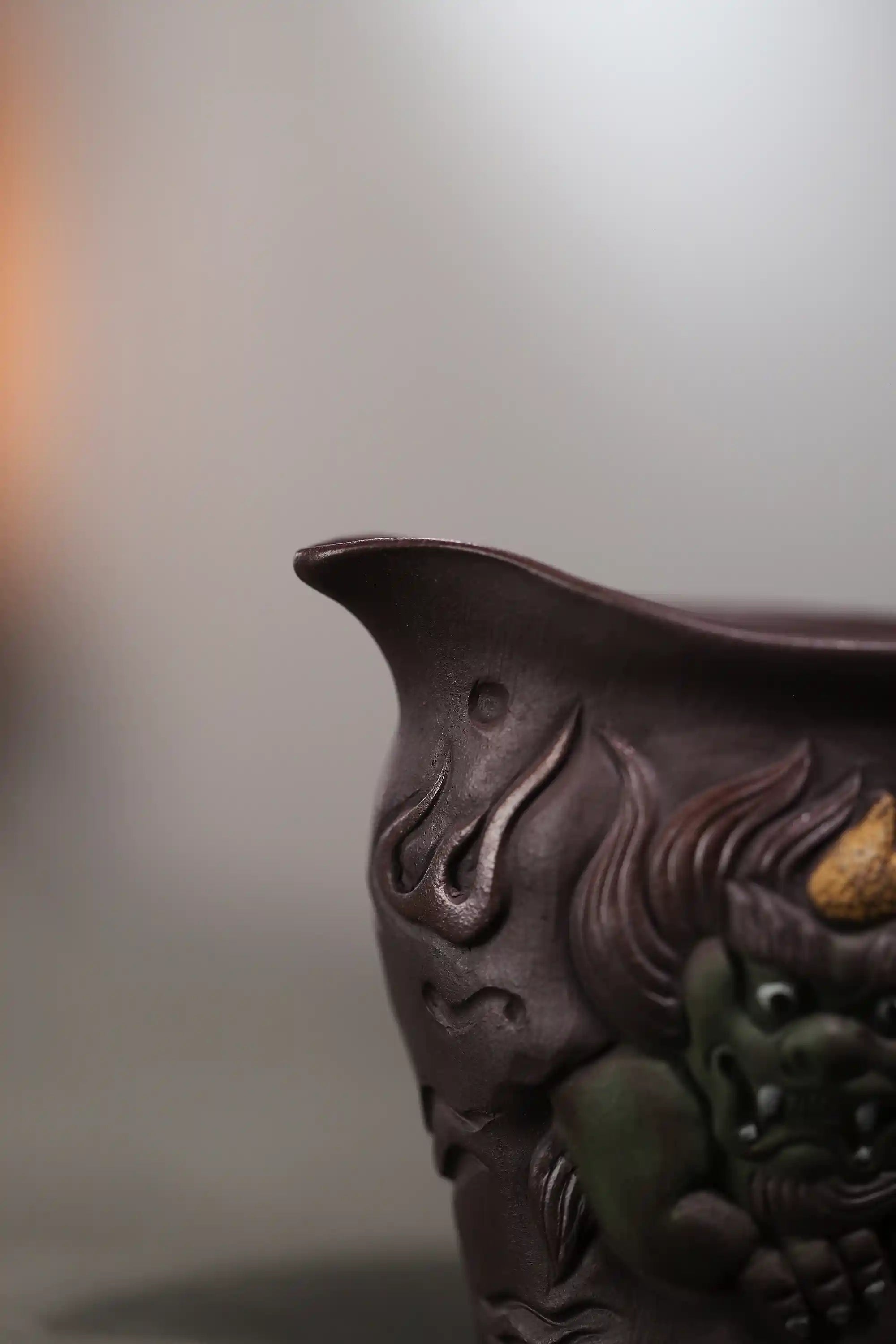Yixing Zisha Handmade Shanhai Jing Mythical Beast Fair Cup