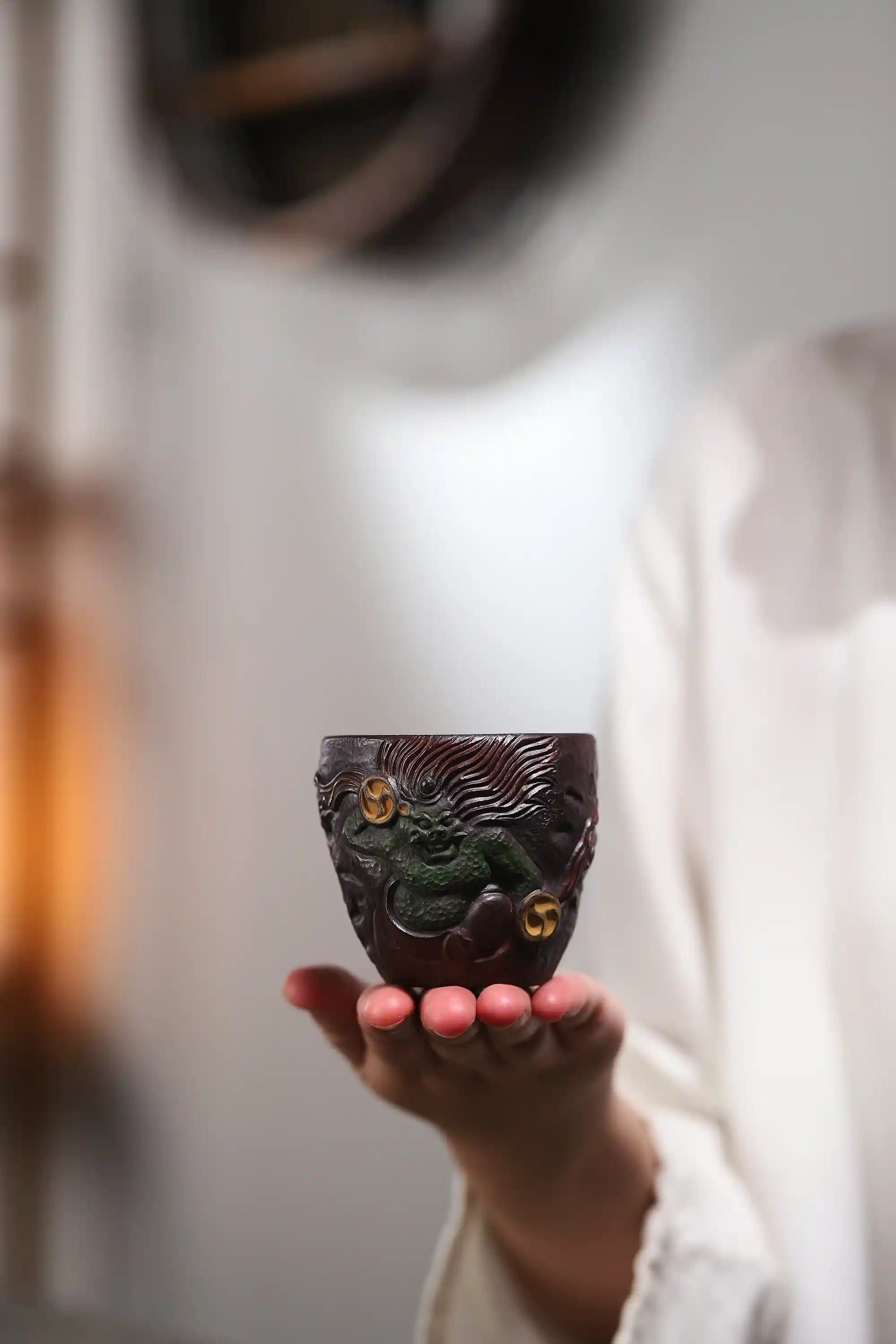 Yixing Zisha Handmade Shanhaijing Electric God Tea Cup