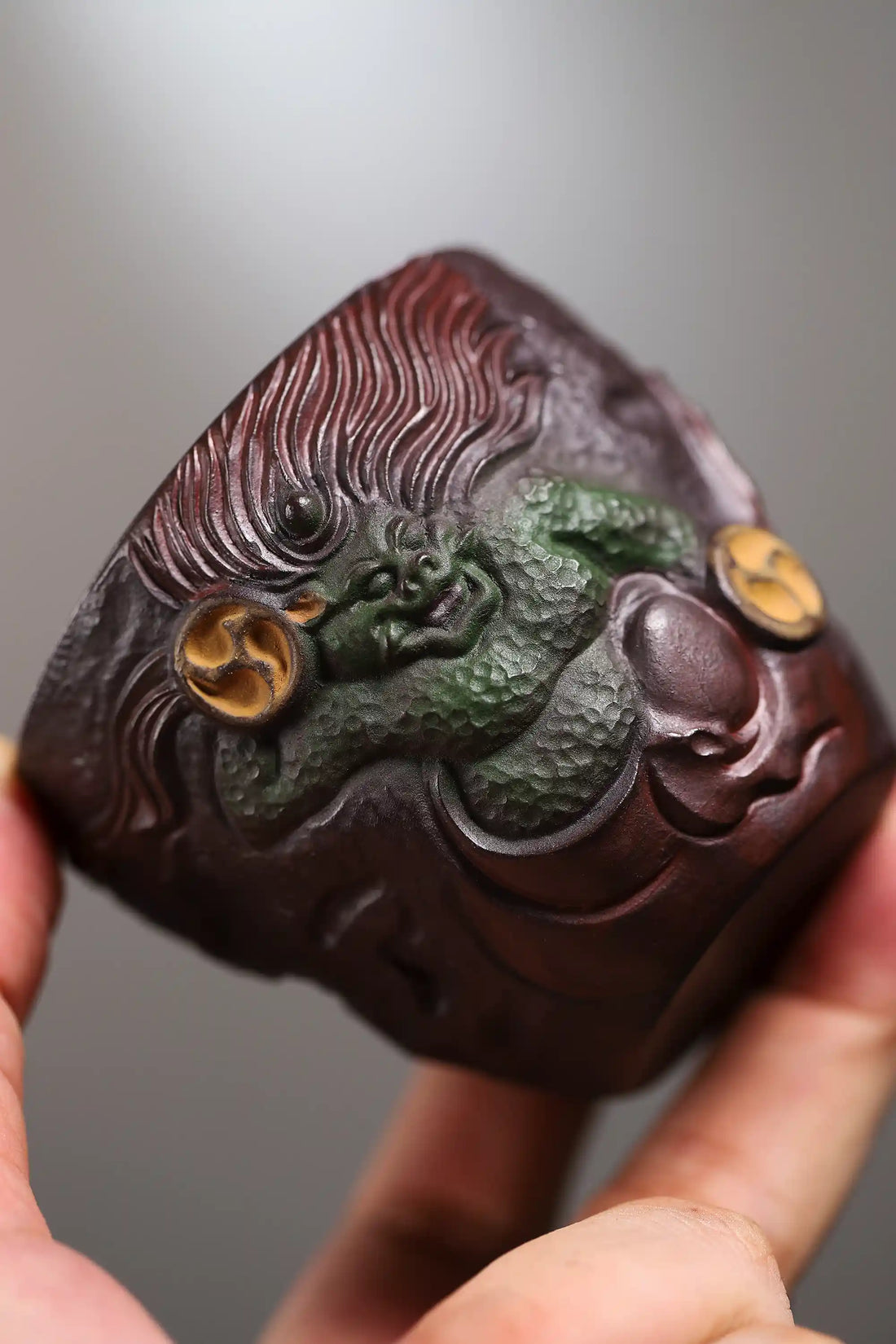 Yixing Zisha Handmade Shanhaijing Electric God Tea Cup