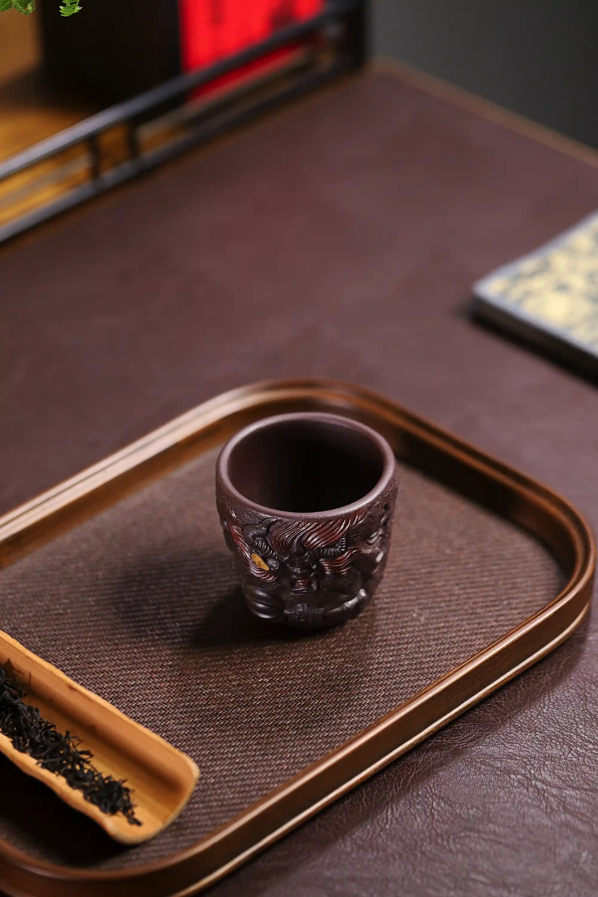 Yixing Zisha Handmade Shanhaijing Thunder God Tea Cup