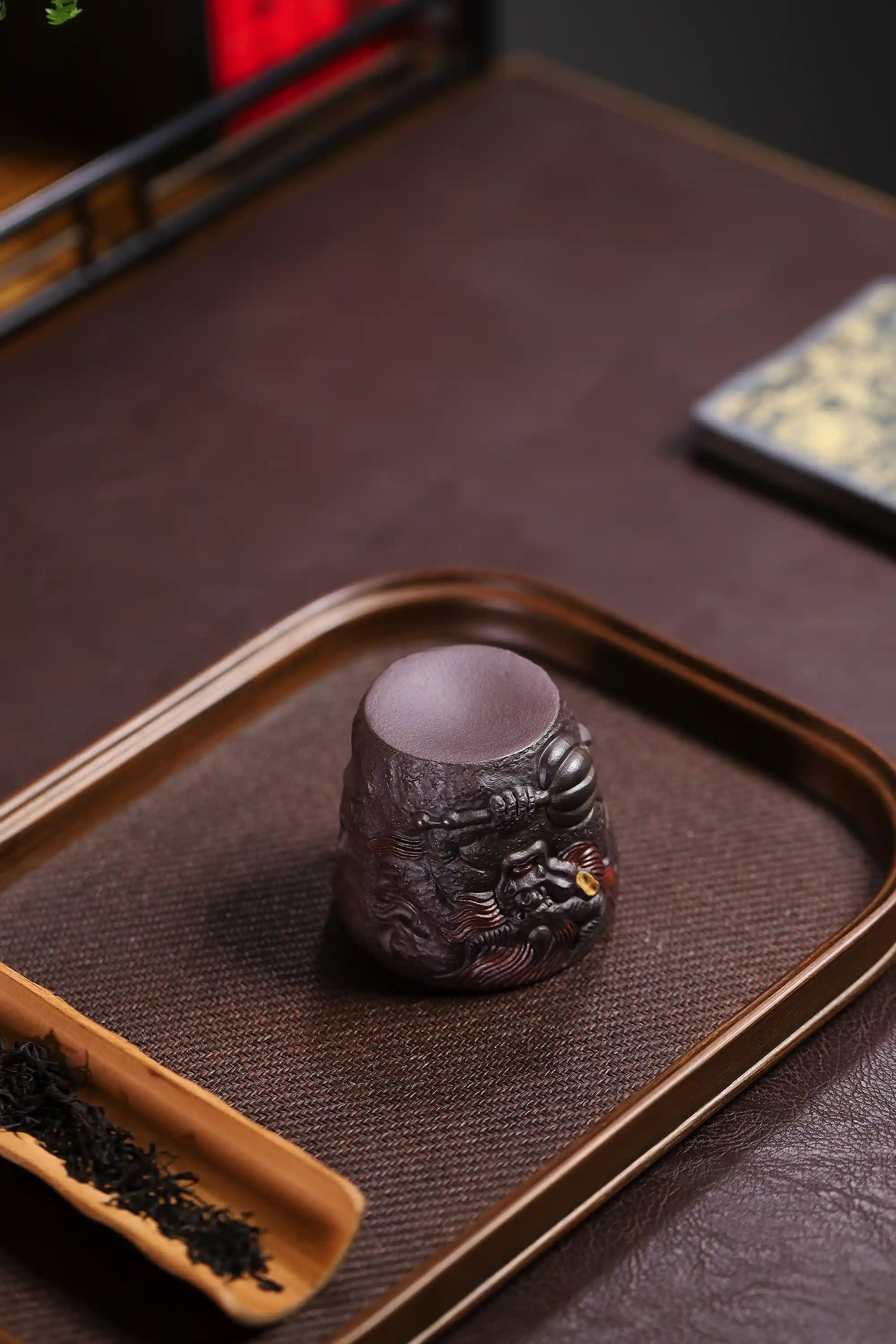 Yixing Zisha Handmade Shanhaijing Thunder God Tea Cup