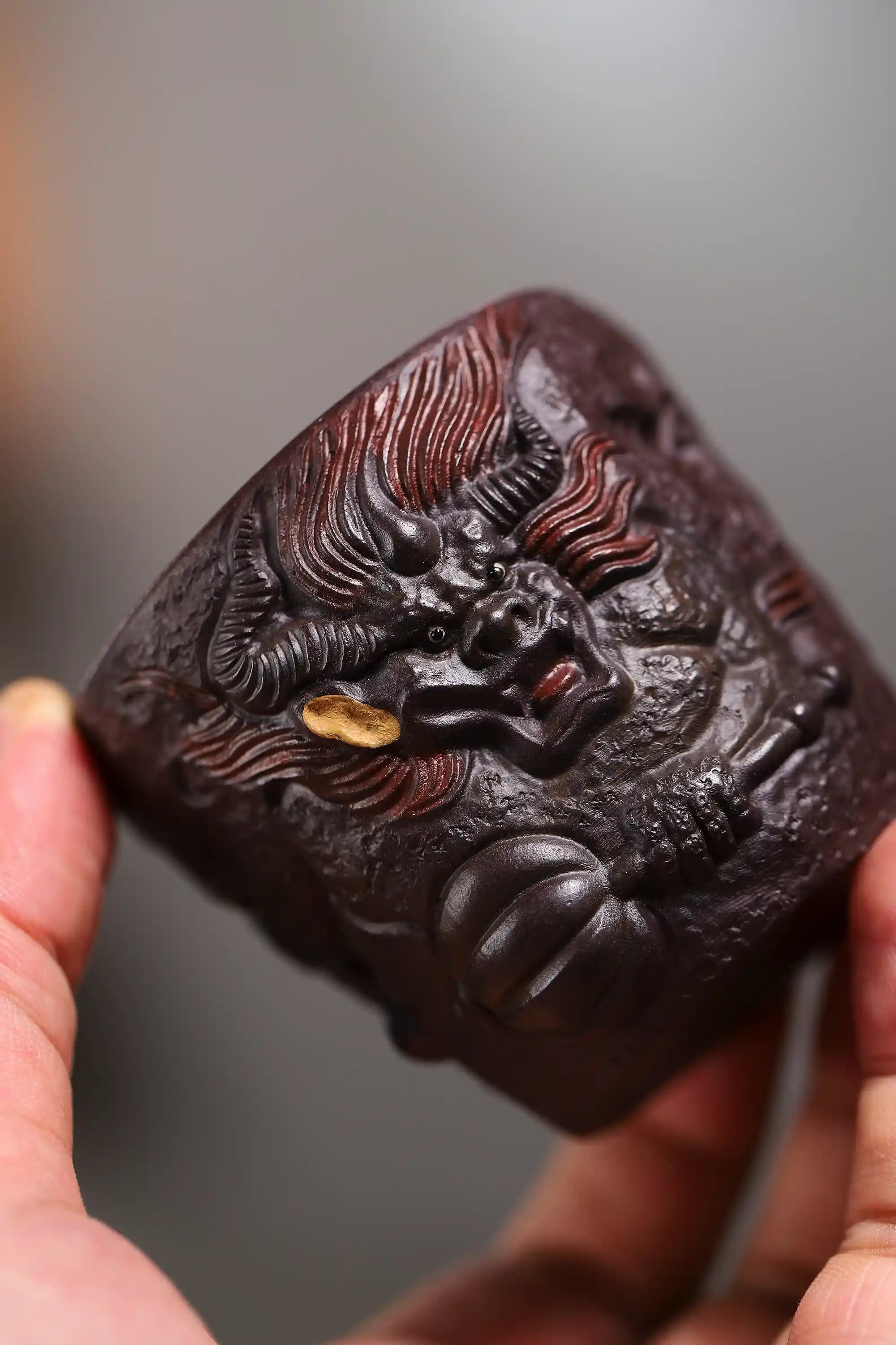 Yixing Zisha Handmade Shanhaijing Thunder God Tea Cup