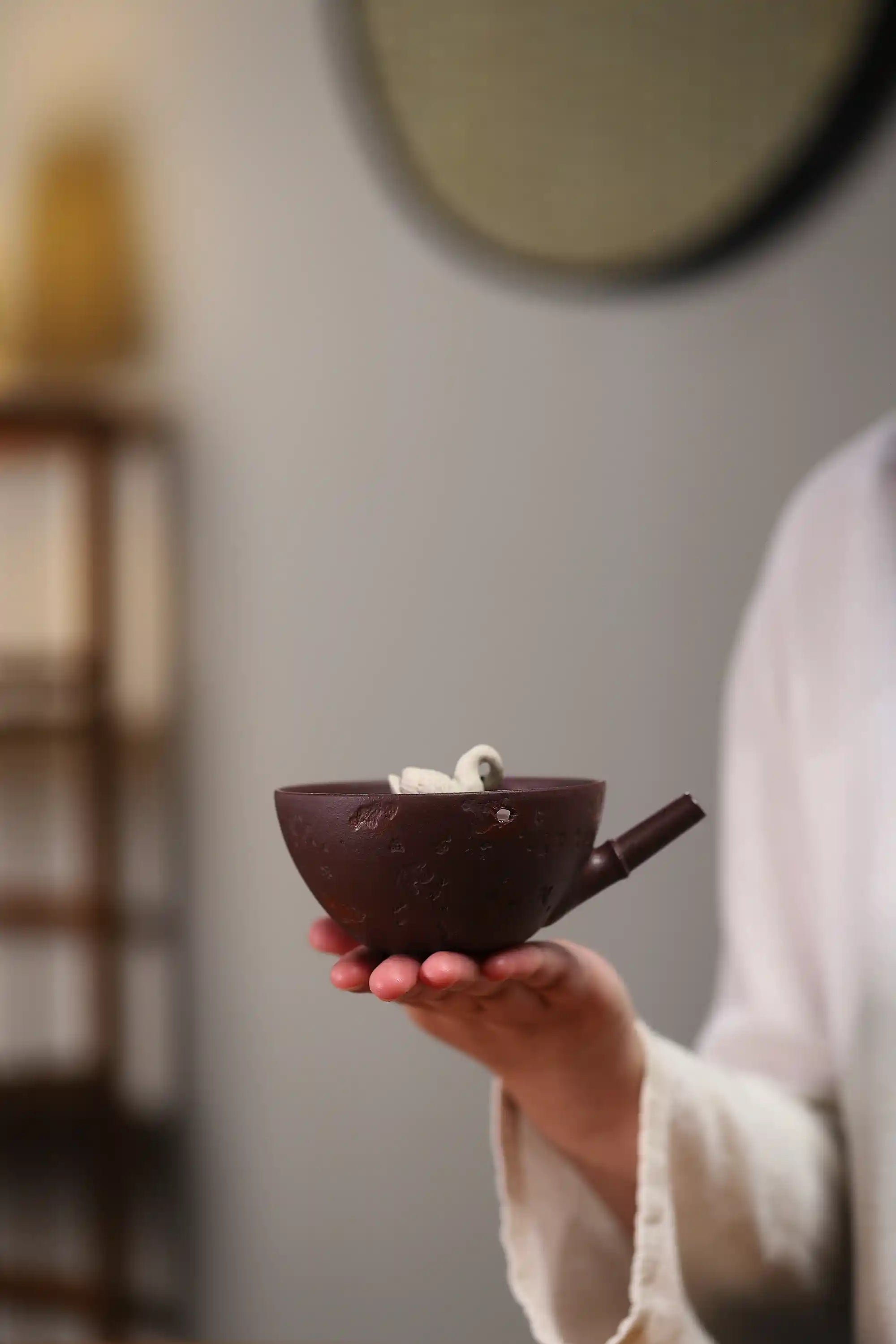 Yixing Zisha Handmade Swan Teapot