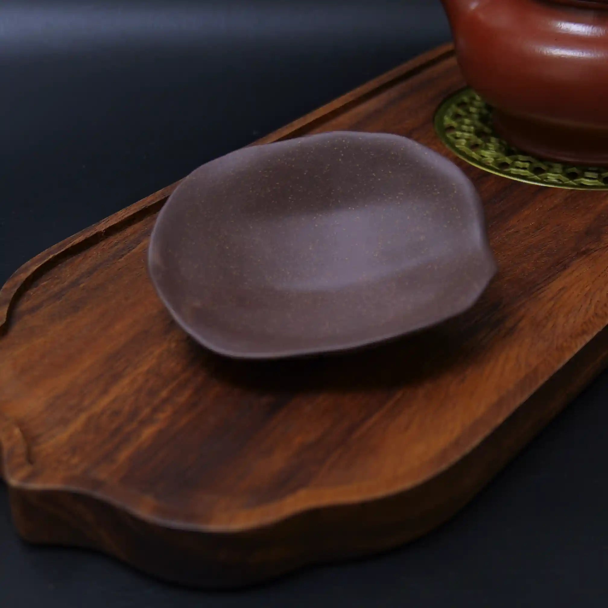 Yixing Zisha Handmade Turtle Shell Pattern Tea Scoop