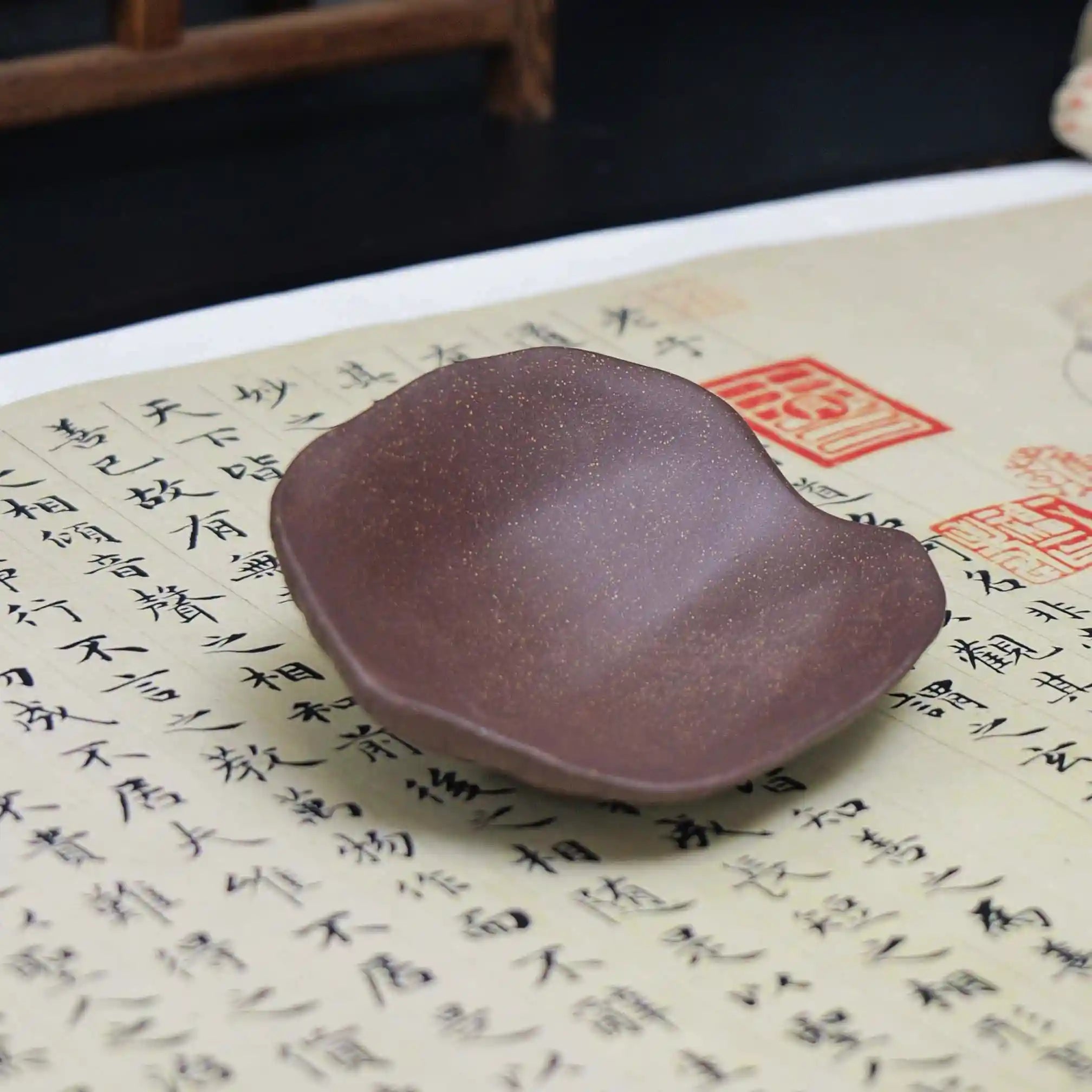 Yixing Zisha Handmade Turtle Shell Pattern Tea Scoop