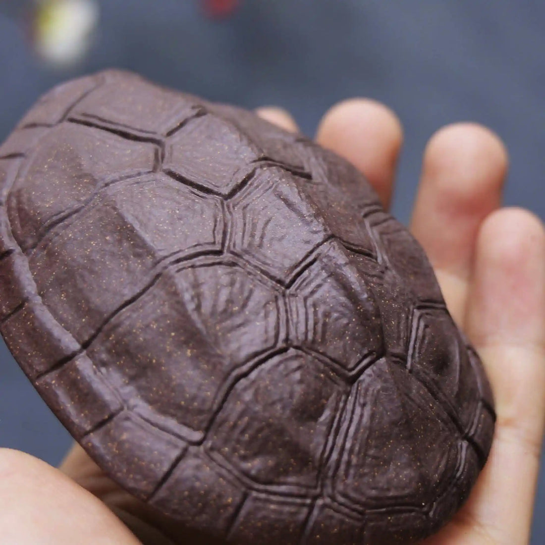 Yixing Zisha Handmade Turtle Shell Pattern Tea Scoop